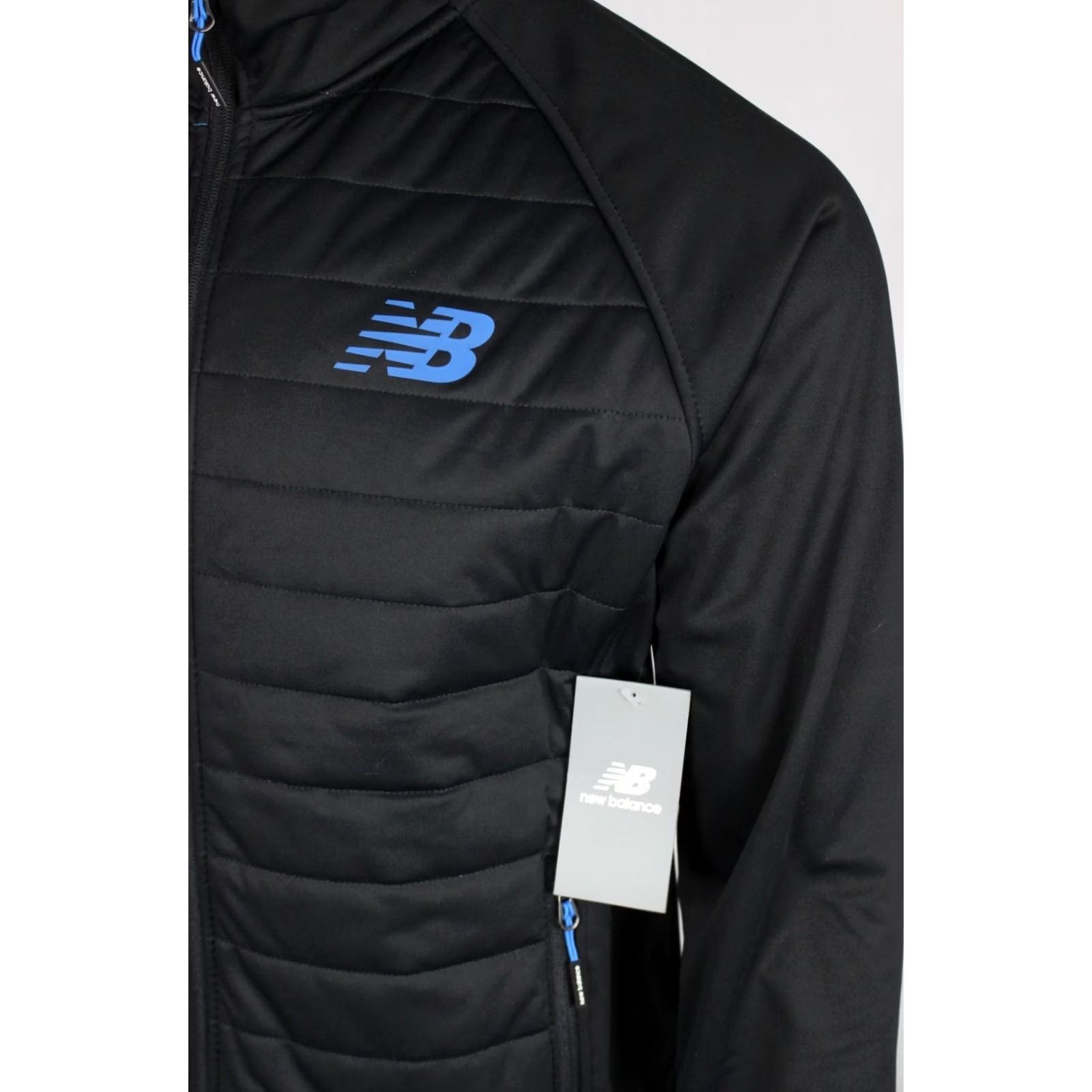 New Balance New Balance Men's Softshell Hybrid Jacket Full Zip Hooded Black Fleece Lined Size US M / EU 48-50 / 2 - 4 Thumbnail