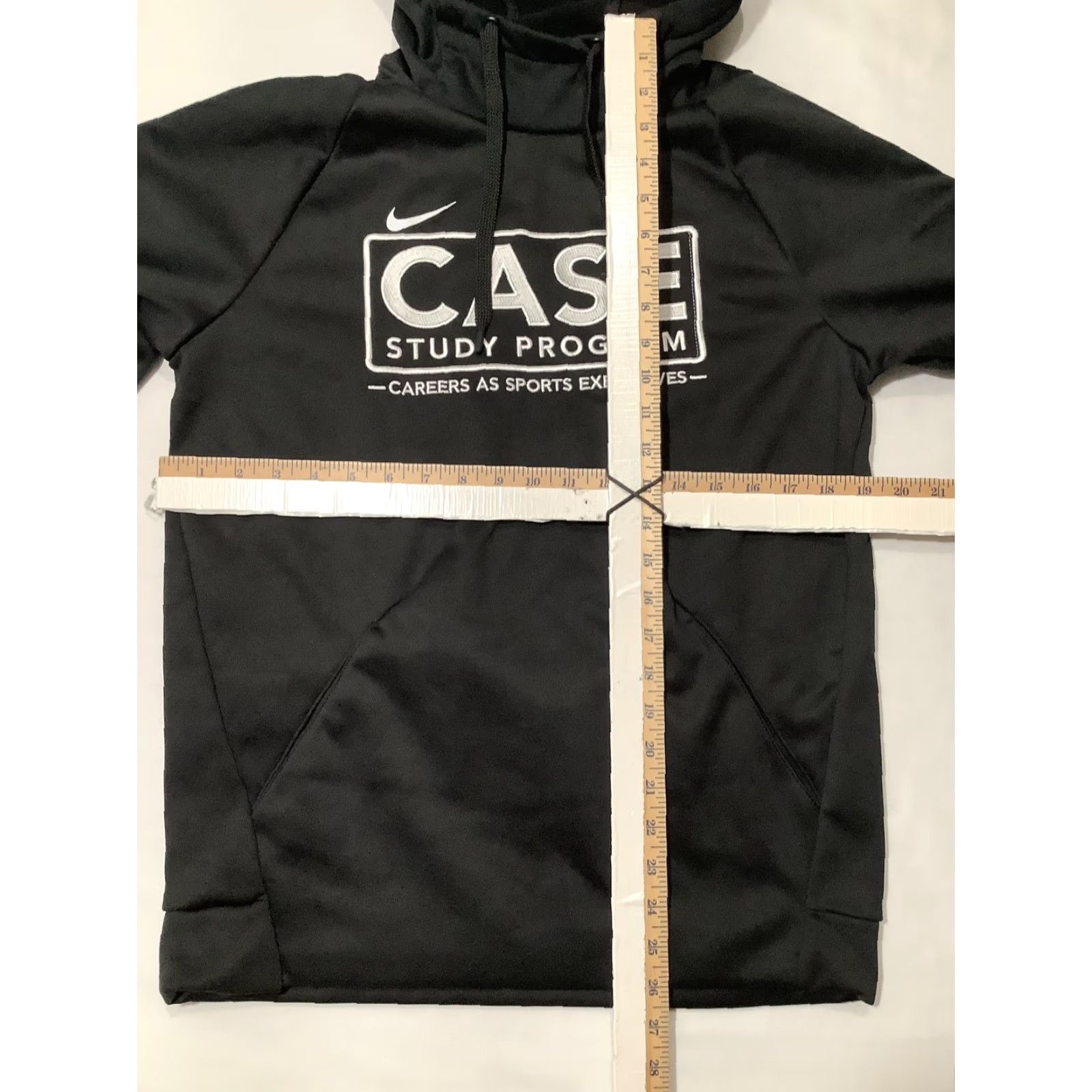 Nike Nike Hoodie Mens Small Black Dri-FIT Pullover Sweatshirt Front Pockets Graphic Print Swoosh CASE Study Program Sports Size US S / EU 44-46 / 1 - 8 Thumbnail
