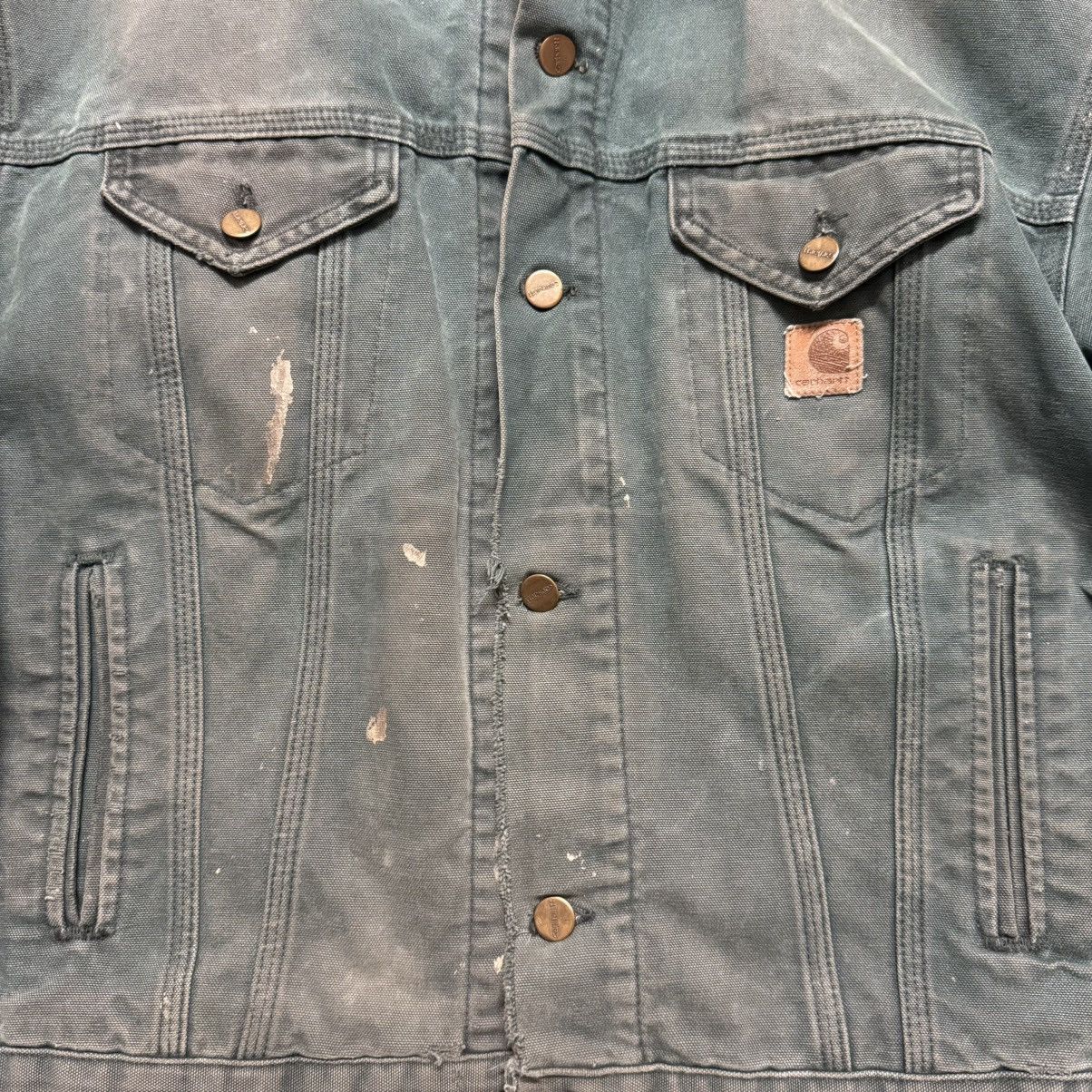 Carhartt VTG 90s Green Carhartt Blanket Lined Jacket Size US L / EU 52-54 / 3 - 2 Thumbnail
