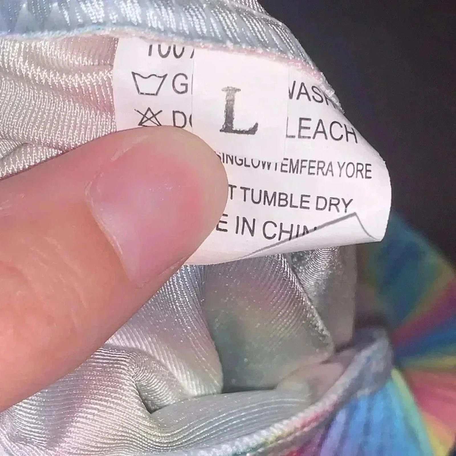 Designer Rainbow leggings swirl Size 36" / US 14 / IT 50 - 3 Thumbnail