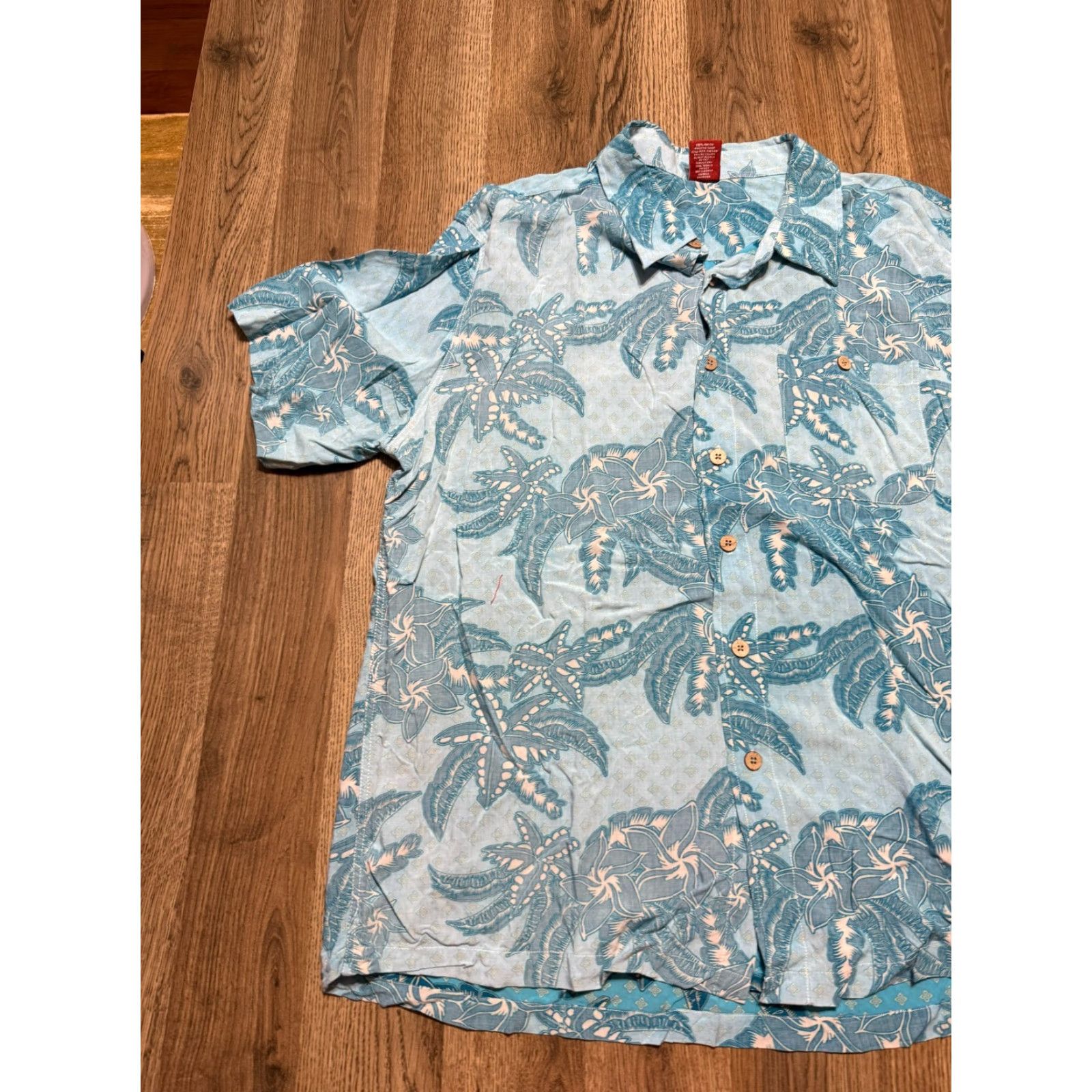 Vintage Junction West Shirts Women XXL Blue Short Sleeve Button Up Hawaii Size XXL / US 16-18 / IT 52-54 - 4 Thumbnail