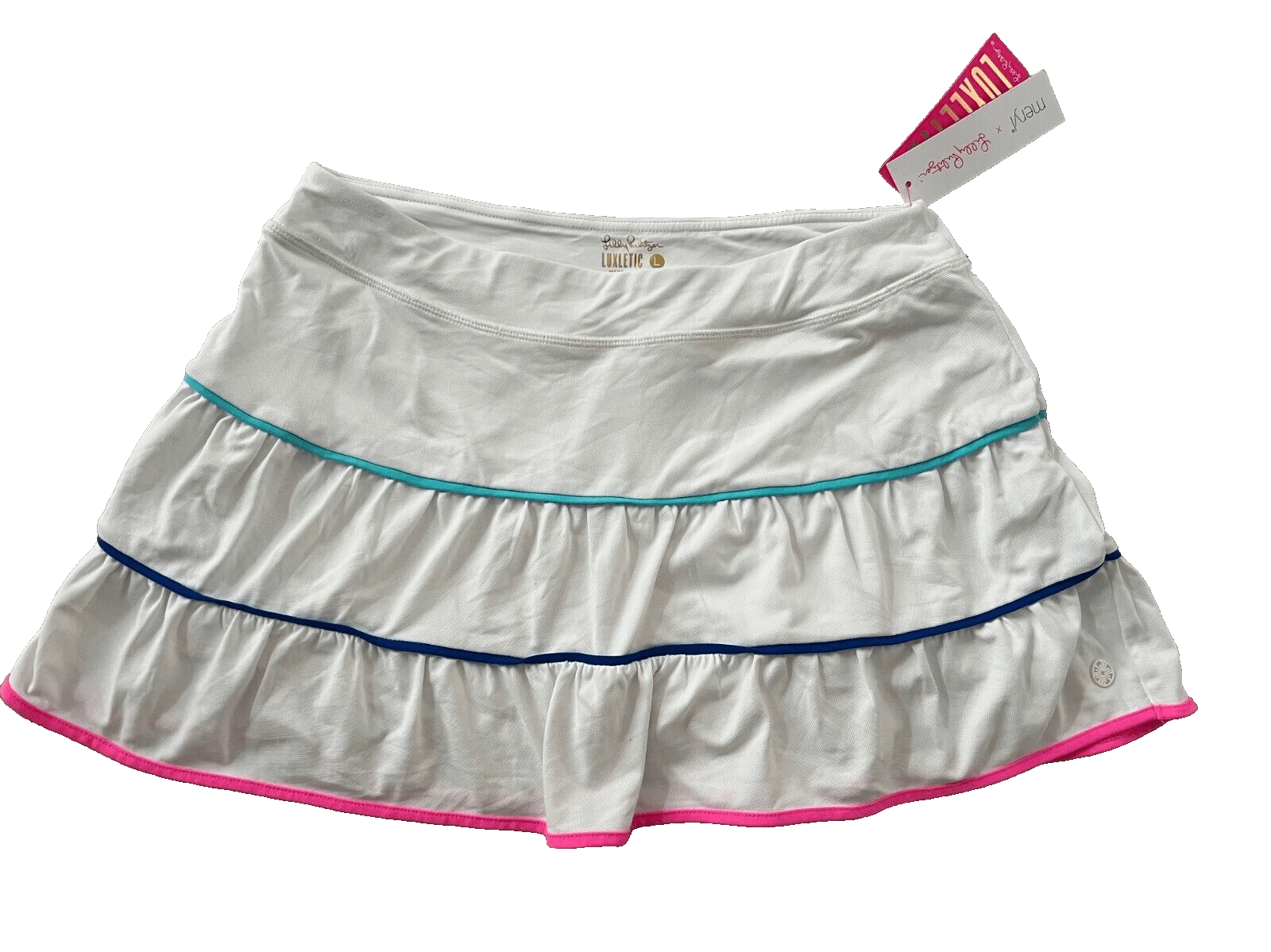 Lilly Pulitzer Lilly Pulitzer Meryl Luxletic UPF 50+ Skort White ( L ) Size 36" / US 14 / IT 50 - 2 Thumbnail
