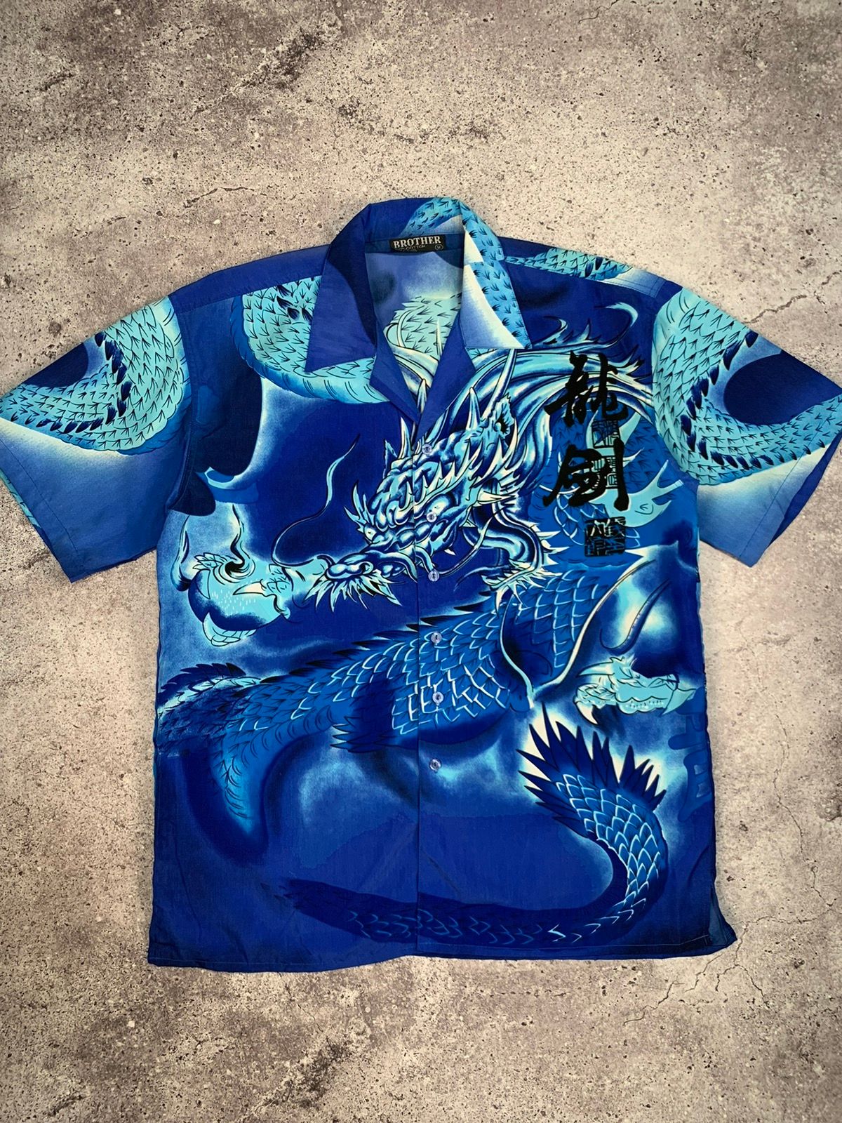 Pre-owned Vintage Dragon Shirt  In Blue