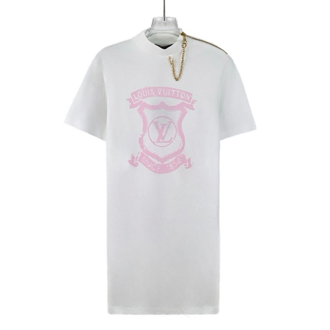 Louis Vuitton Louis Vuitton Chain Stand Collar Short Sleeve Dress K26WX Size S / US 4 / IT 40 - 1 Thumbnail