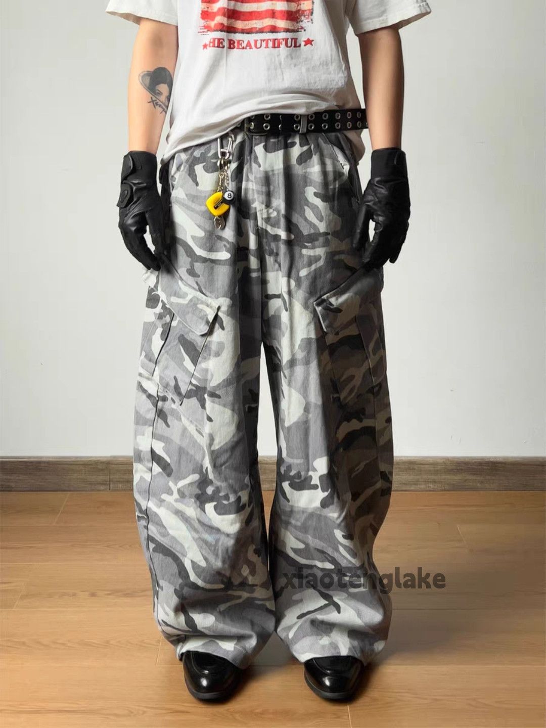 Vintage xz utility skate hiphop loose baggy camo cargo pants Size US 32 / EU 48 - 2 Thumbnail