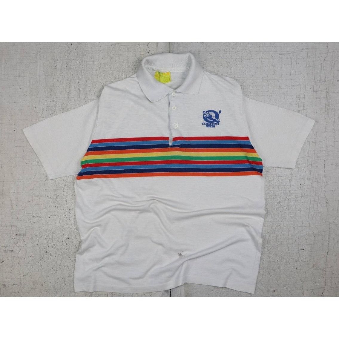 Vintage Vintage 70s Rainbow Velva Sheen O'Brien Skis Polo Shirt XL Size US XL / EU 56 / 4 - 6 Thumbnail