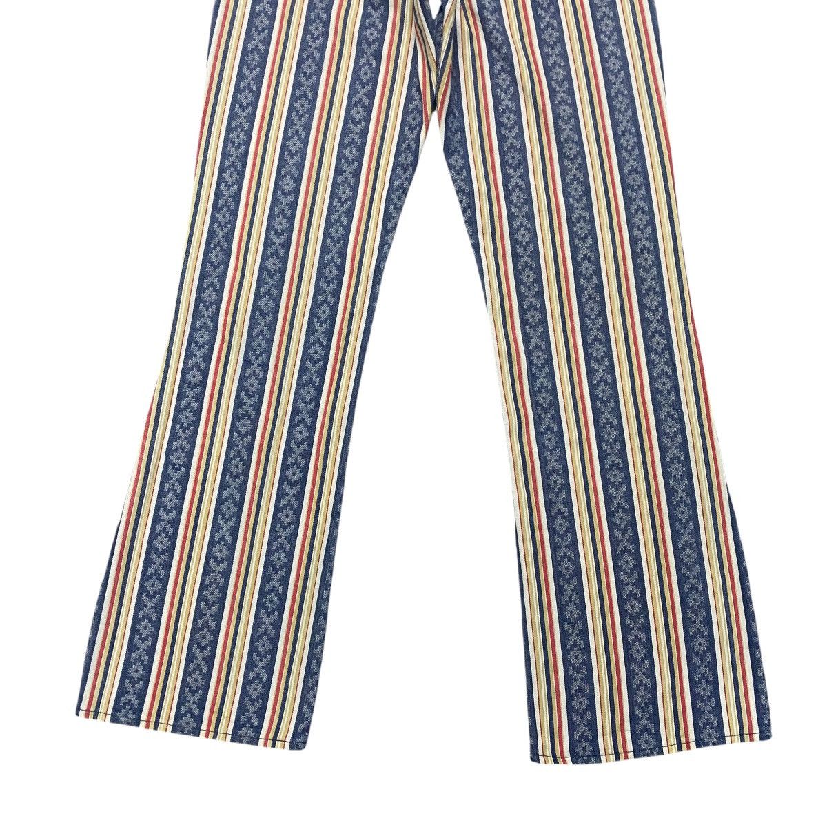 Levi's Vintage 70s Levis Big E Native Stripe Patern Flare Jeans Size US 29 - 14 Thumbnail