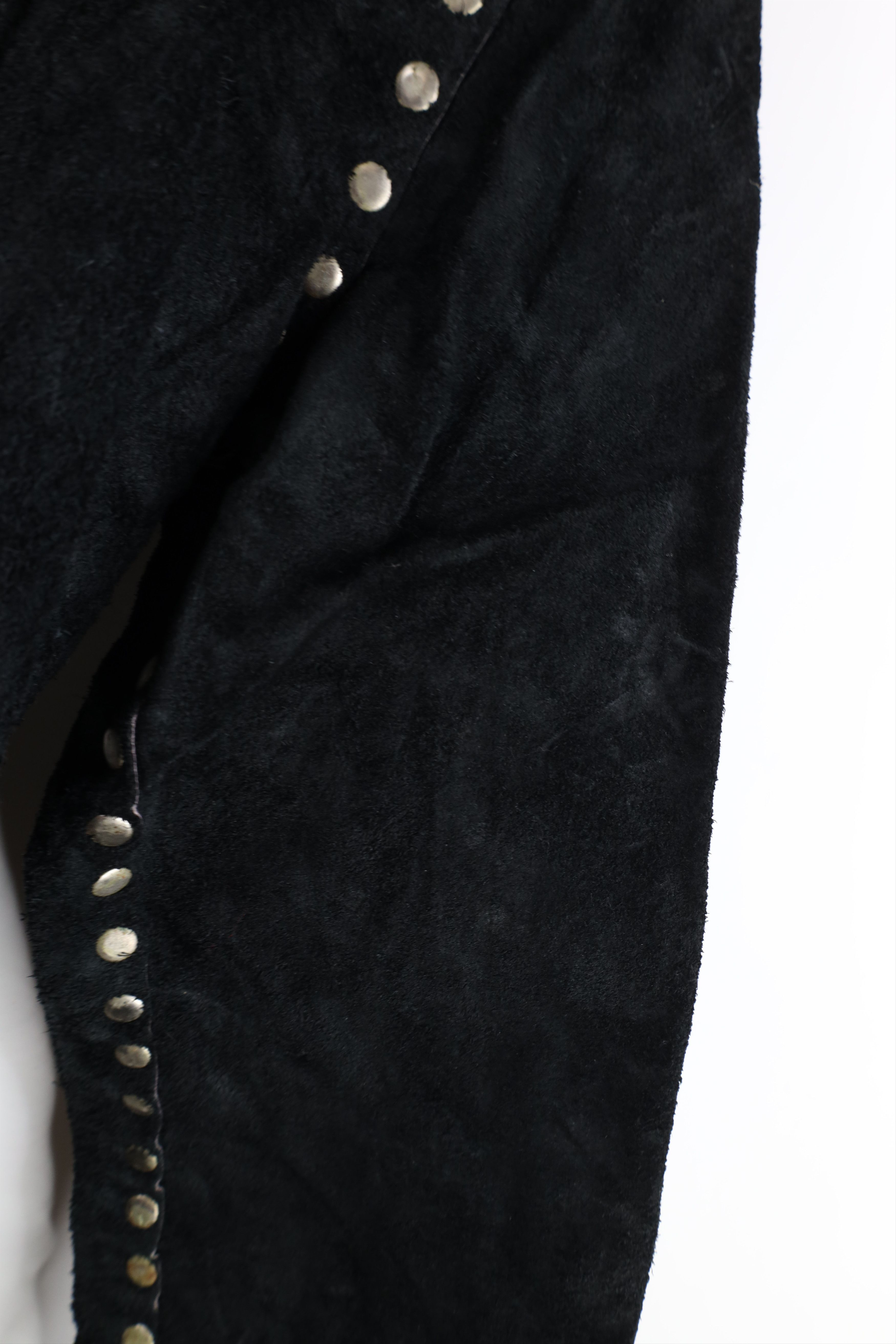 Vintage Vintage 60s 70s Fringed Suede Leather Open Front Jacket Size L / US 10 / IT 46 - 8 Thumbnail