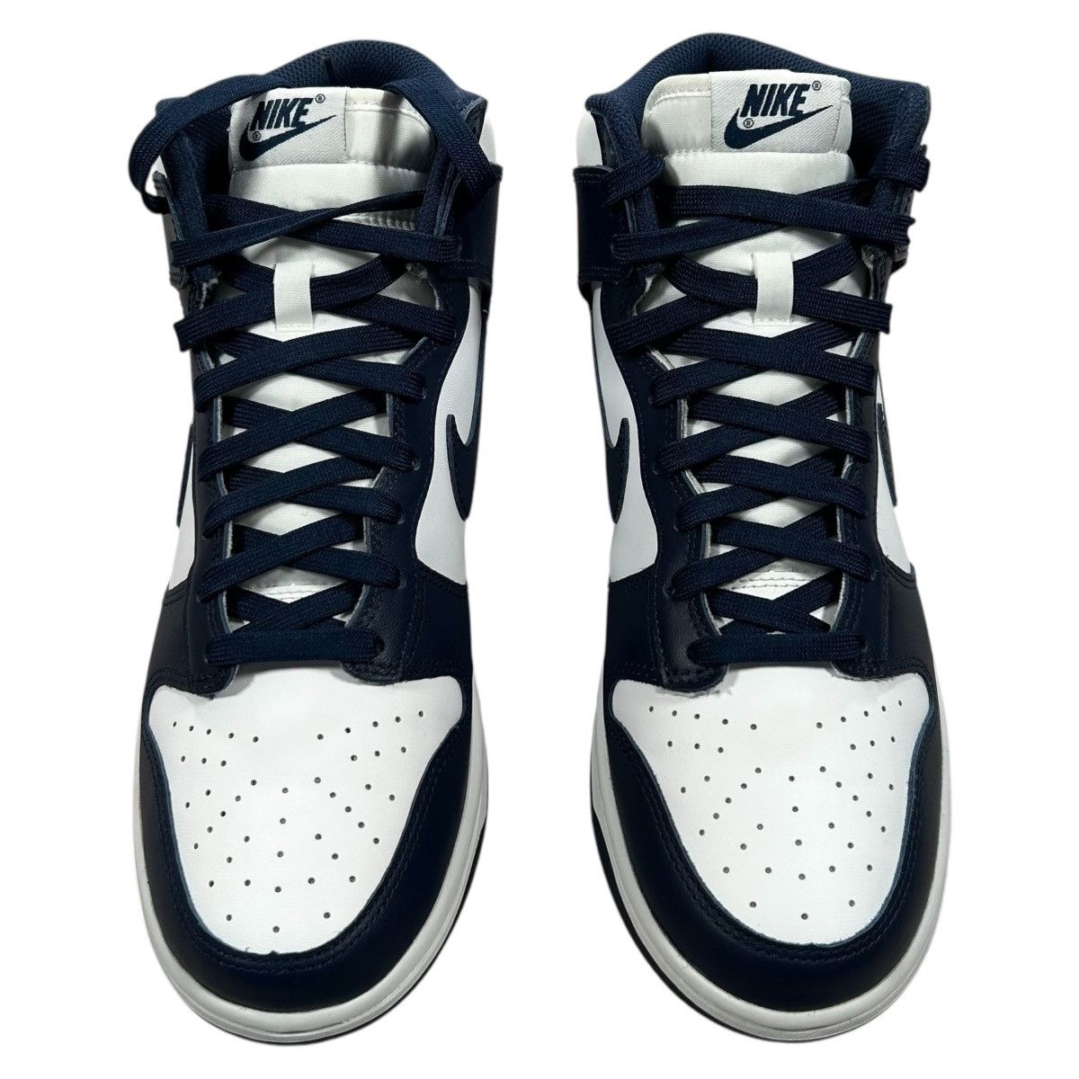 Nike Nike Dunk High Retro White Midnight Navy Blue 2021 Sneakers Size US 10 / EU 43 - 4 Thumbnail