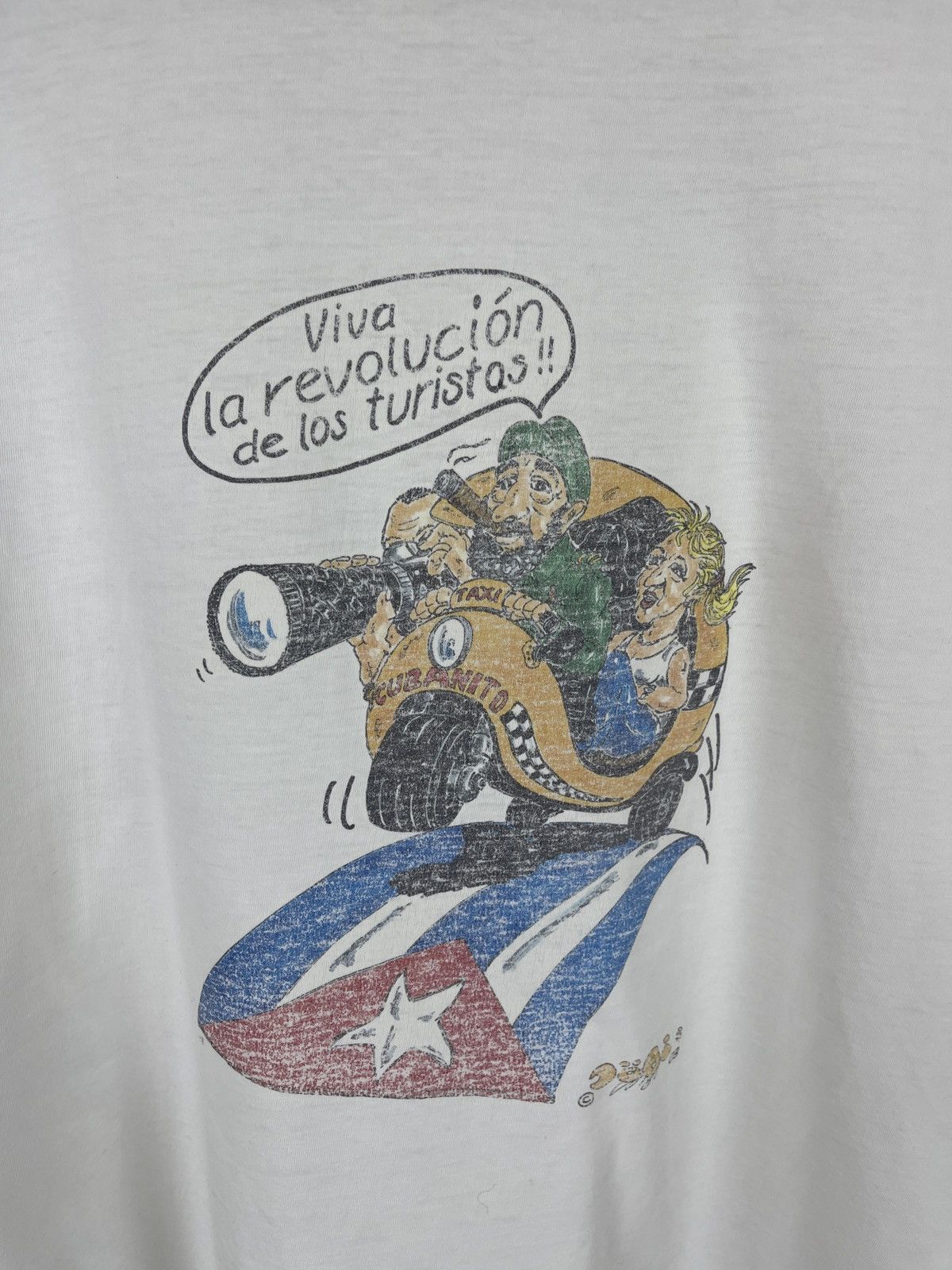 Vintage Whale vintage Cuban Revolution Fidel Castro Che Guevara tee Size US XXL / EU 58 / 5 - 4 Thumbnail