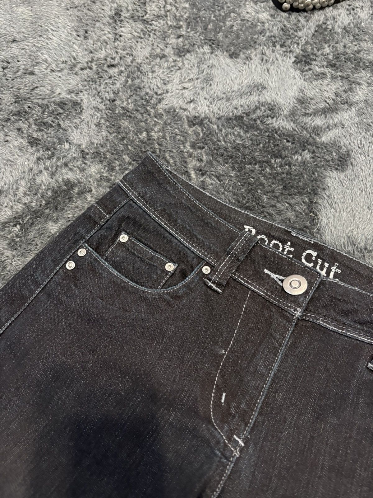 Hysteric Glamour Vintage Y2K Bootcut Flared Black Denim Jeans Size 27" / US 4 / IT 40 - 4 Thumbnail