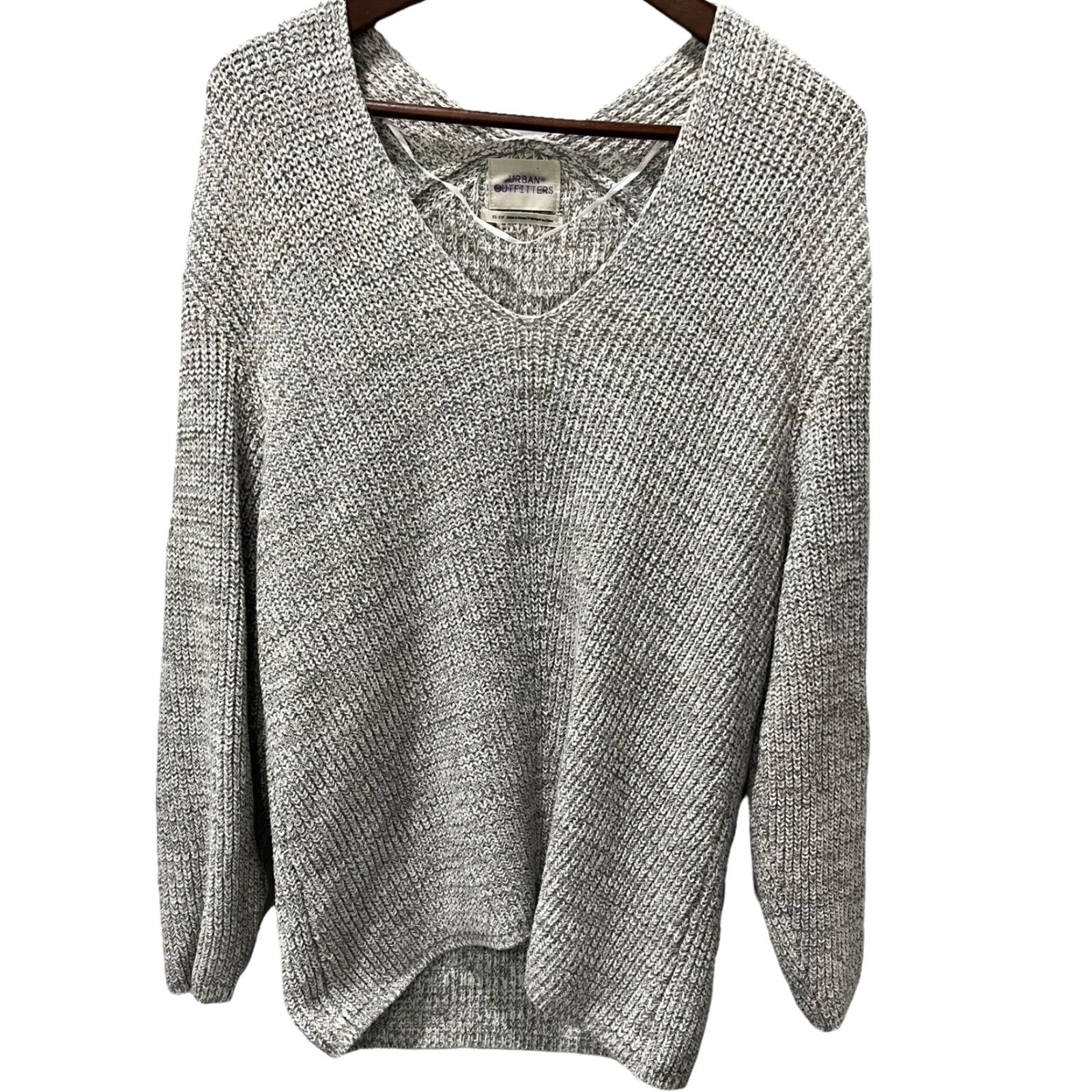 Urban Outfitters Urban Outfitters Sweater Oversized V-Neck Pullover XS Womens Gray Pullover Casual Bohemian Size XS / US 0-2 / IT 36-38 - 2 Thumbnail