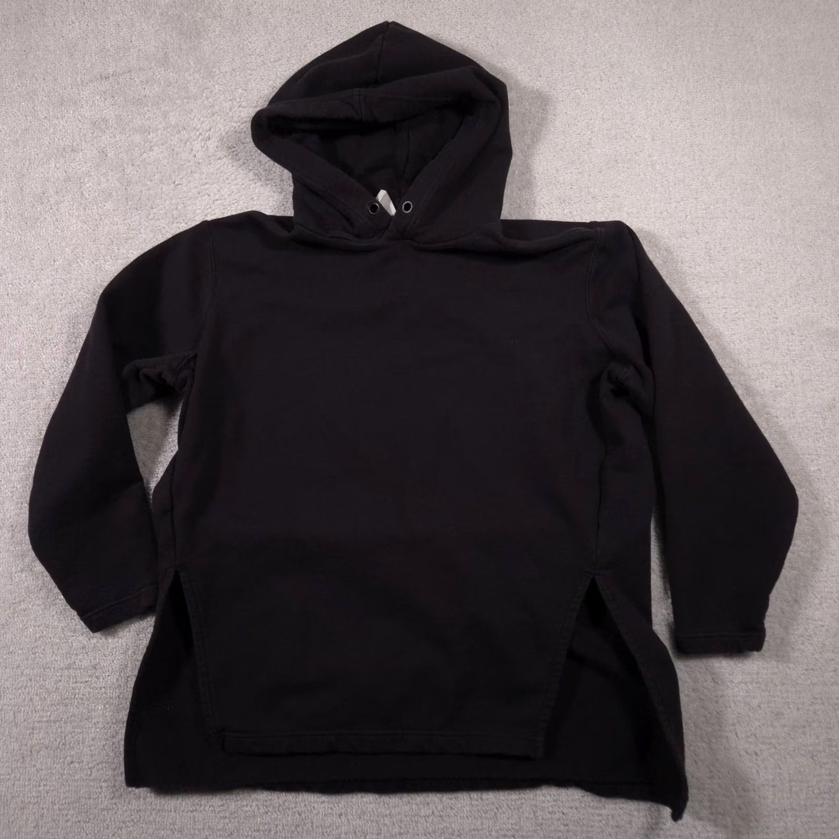 Athleta Athleta Hoodie Womens Medium Black Long Tunic Sweatshirt Side Slit Pullover Size M / US 6-8 / IT 42-44 - 2 Thumbnail