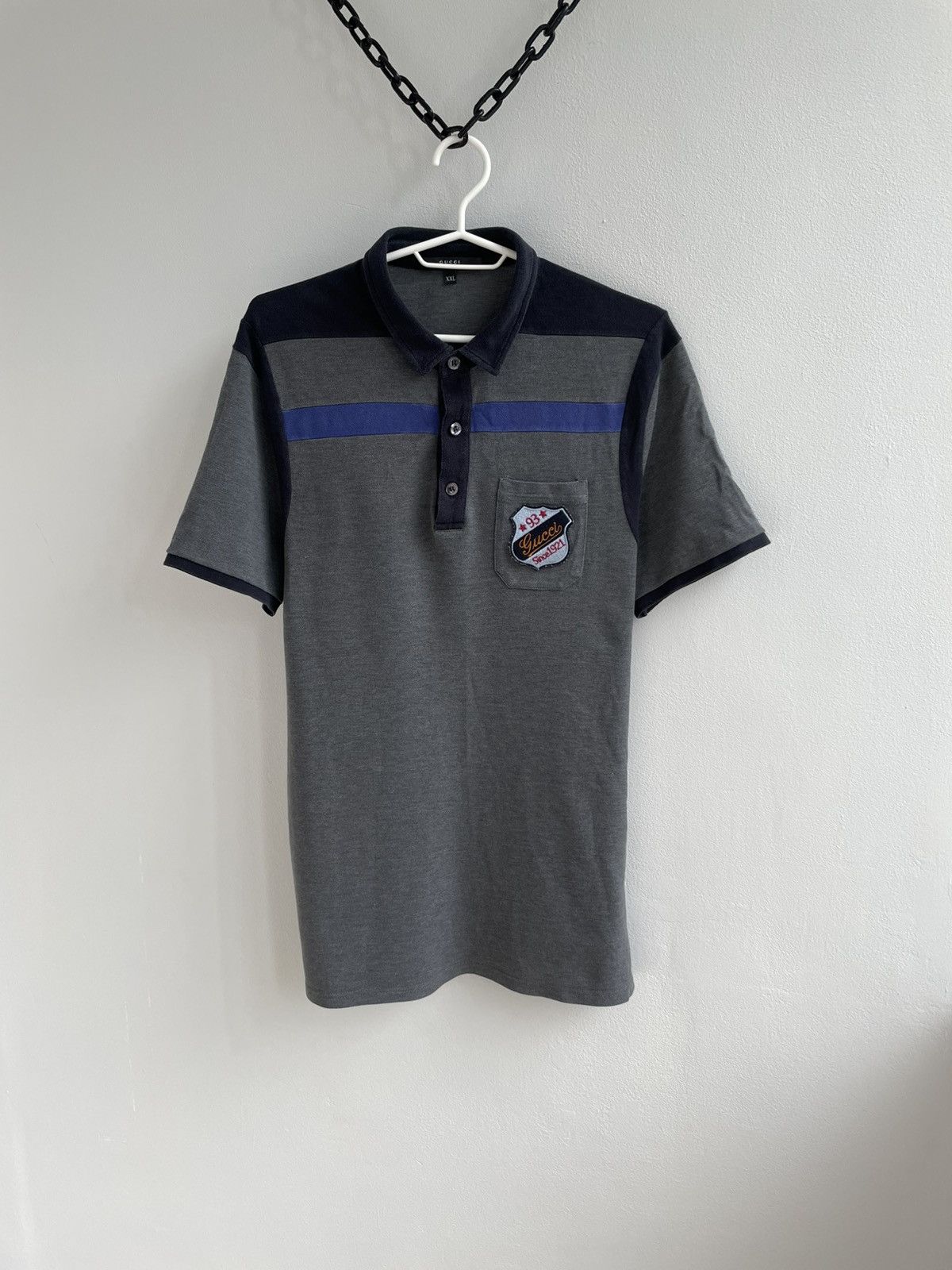 Gucci Gucci Cotton Grey Polo Shirt T Shirt Tee Logo Patched Size US XXL / EU 58 / 5 - 1 Thumbnail