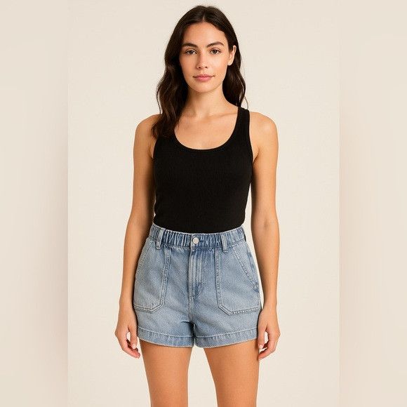 DL1961 DL1961 High-Rise Light Wash Denim Shorts Size 26 Size 26" / US 2 / IT 38 - 1 Thumbnail