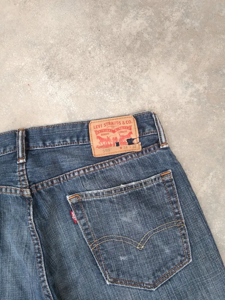 Levi's Vintage Levi's Jeans 559 Straight Distressed Denim 34x32 Size US 34 / EU 50 - 6 Thumbnail