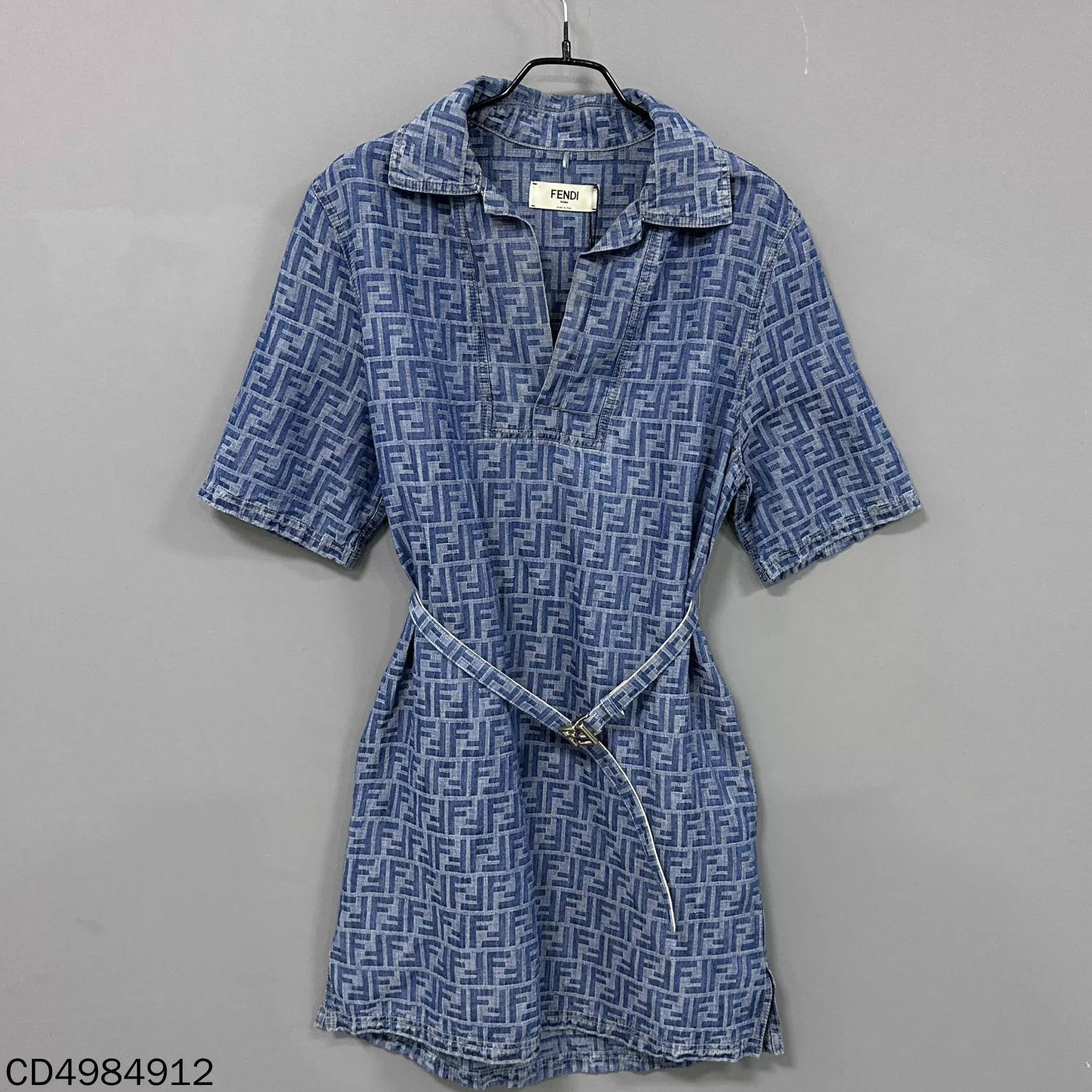 Fendi FENDI 25 New FF Monogram Denim Dress Women's 40 95 New Size S / US 4 / IT 40 - 1 Thumbnail