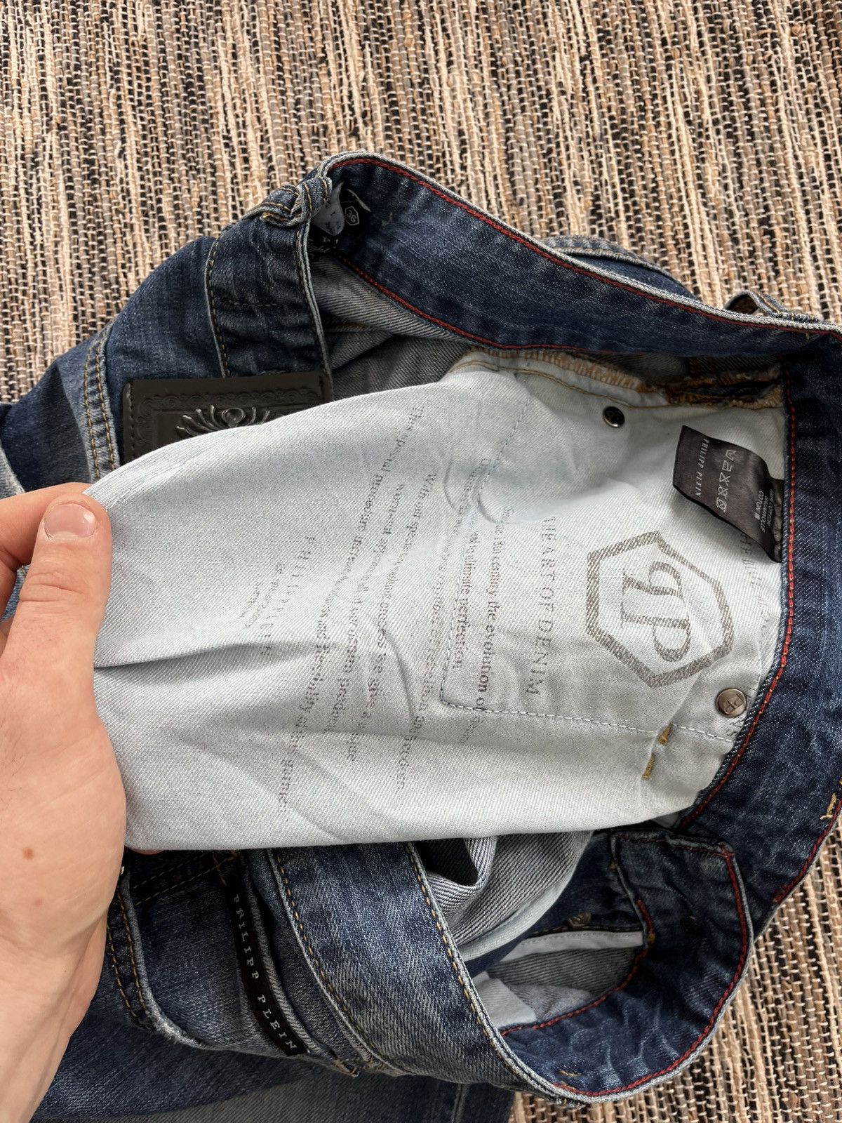 Philipp Plein New Philipp Plein Jeans Heavy Metal Logo Y2K Distressed Size US 36 / EU 52 - 22 Thumbnail