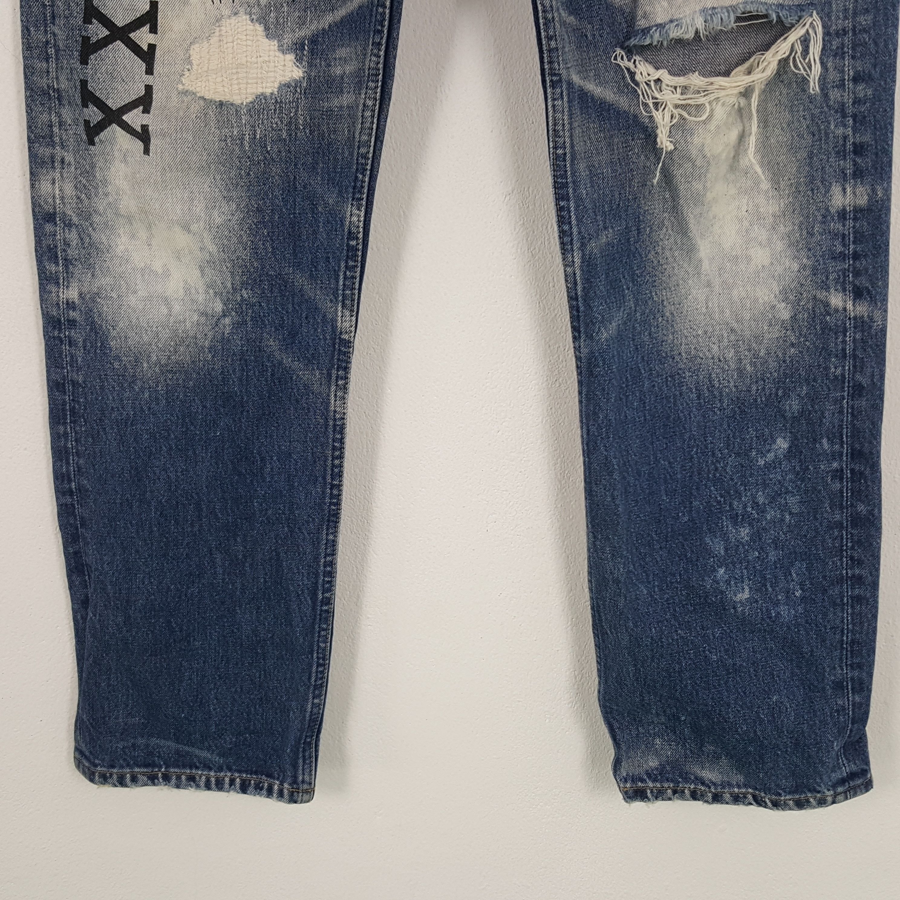If Six Was Nine × Japanese Brand × Vintage Vintage RNA Sweats Bloods Distressed Style Denim Jeans Size US 33 - 3 Thumbnail