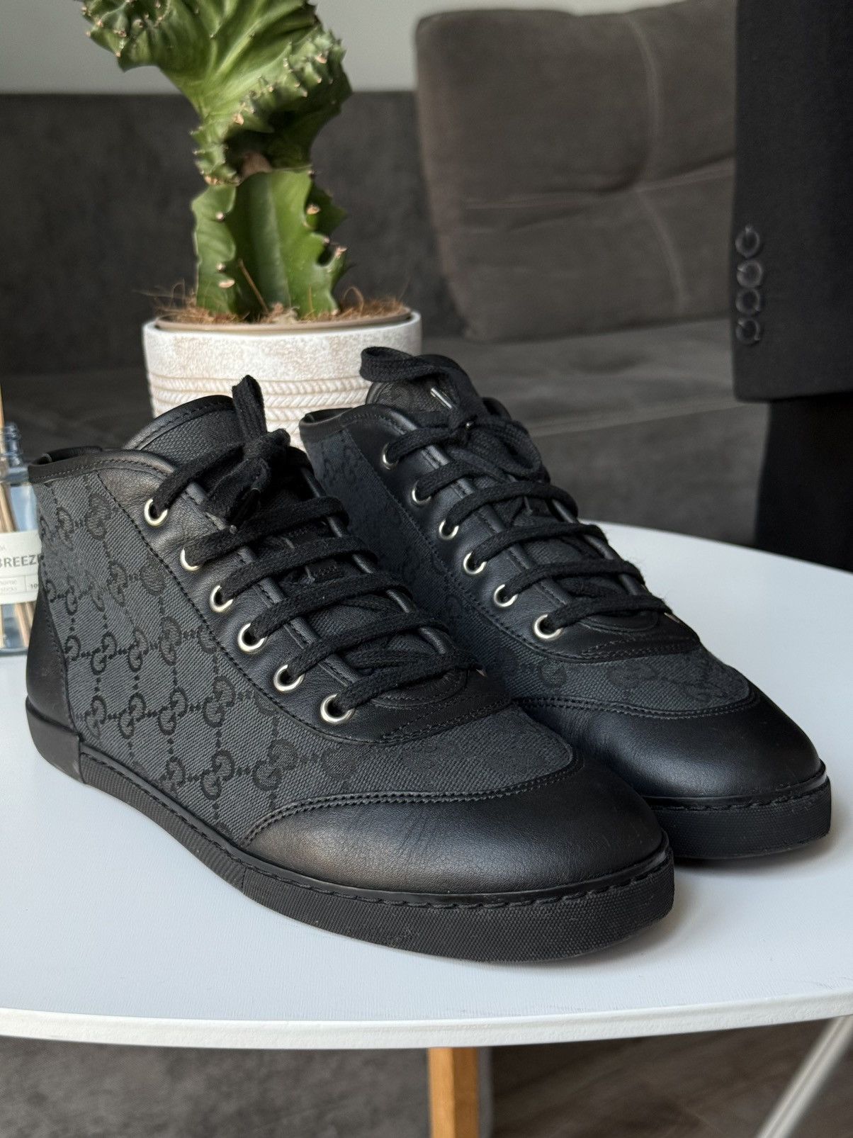 Gucci Gucci GG Monogram Sneaker High-Top Wmns Size US 8.5 / IT 38.5 - 2 Thumbnail