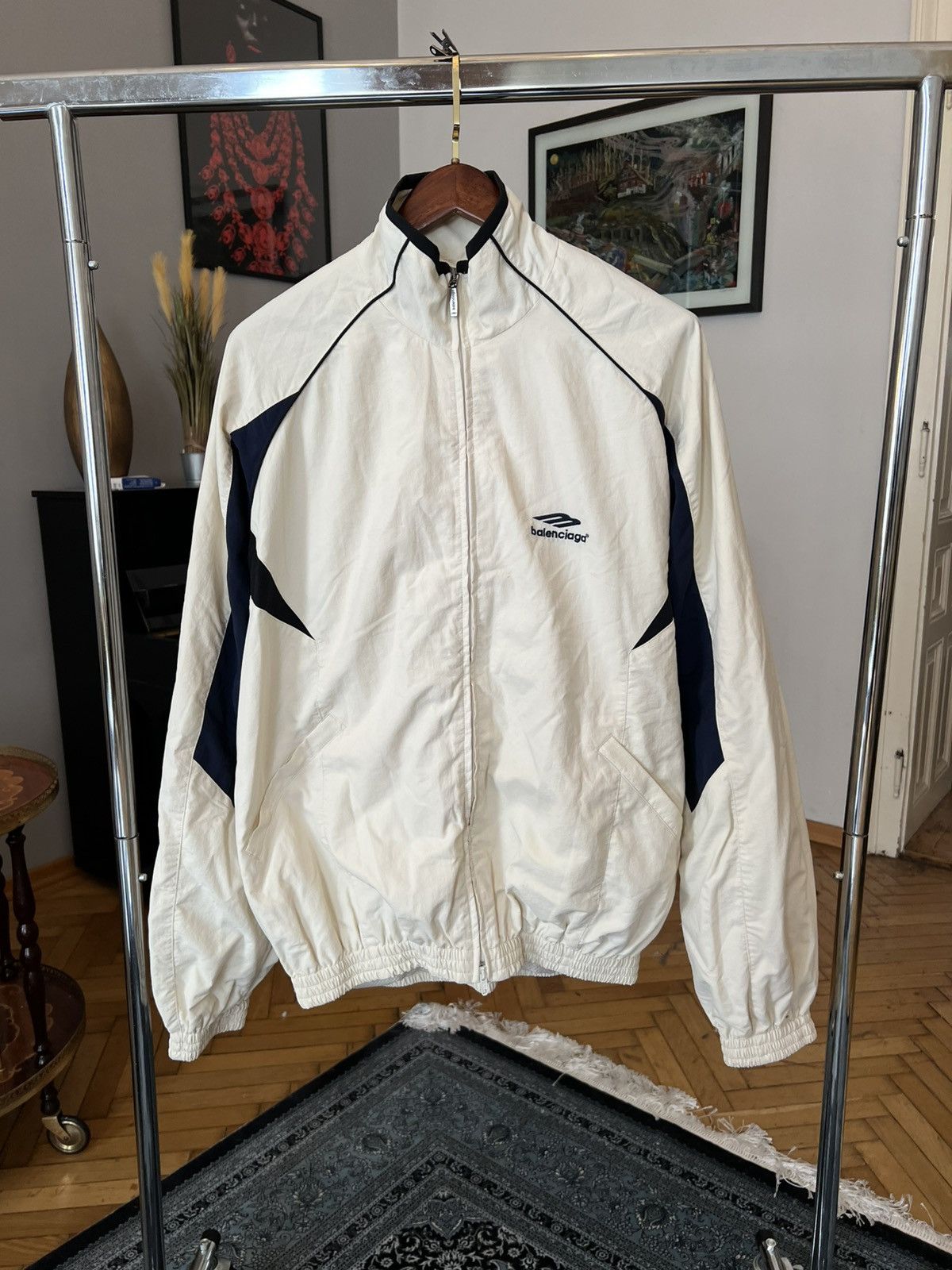Balenciaga 3B Logo White/Cream Track Jacket