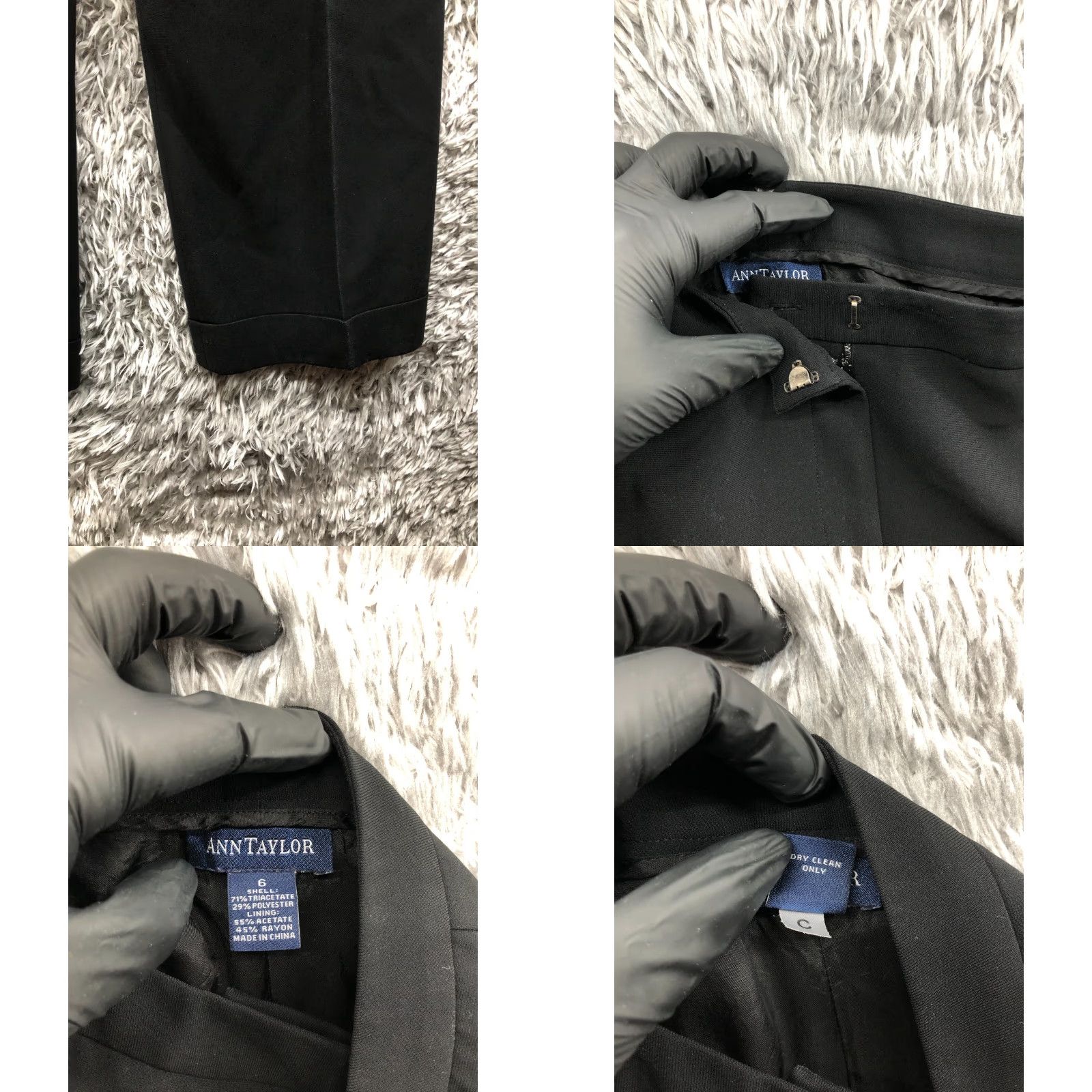 Ann Taylor Ann Taylor Womens Straight Black Slack Pants Size 6 Mid Rise Hook Eye Size 28" / US 6 / IT 42 - 8 Thumbnail