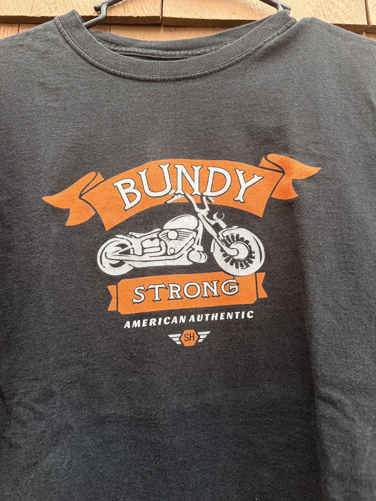 Vintage bundy strong harley davdson style tee Size US M / EU 48-50 / 2 - 2 Thumbnail