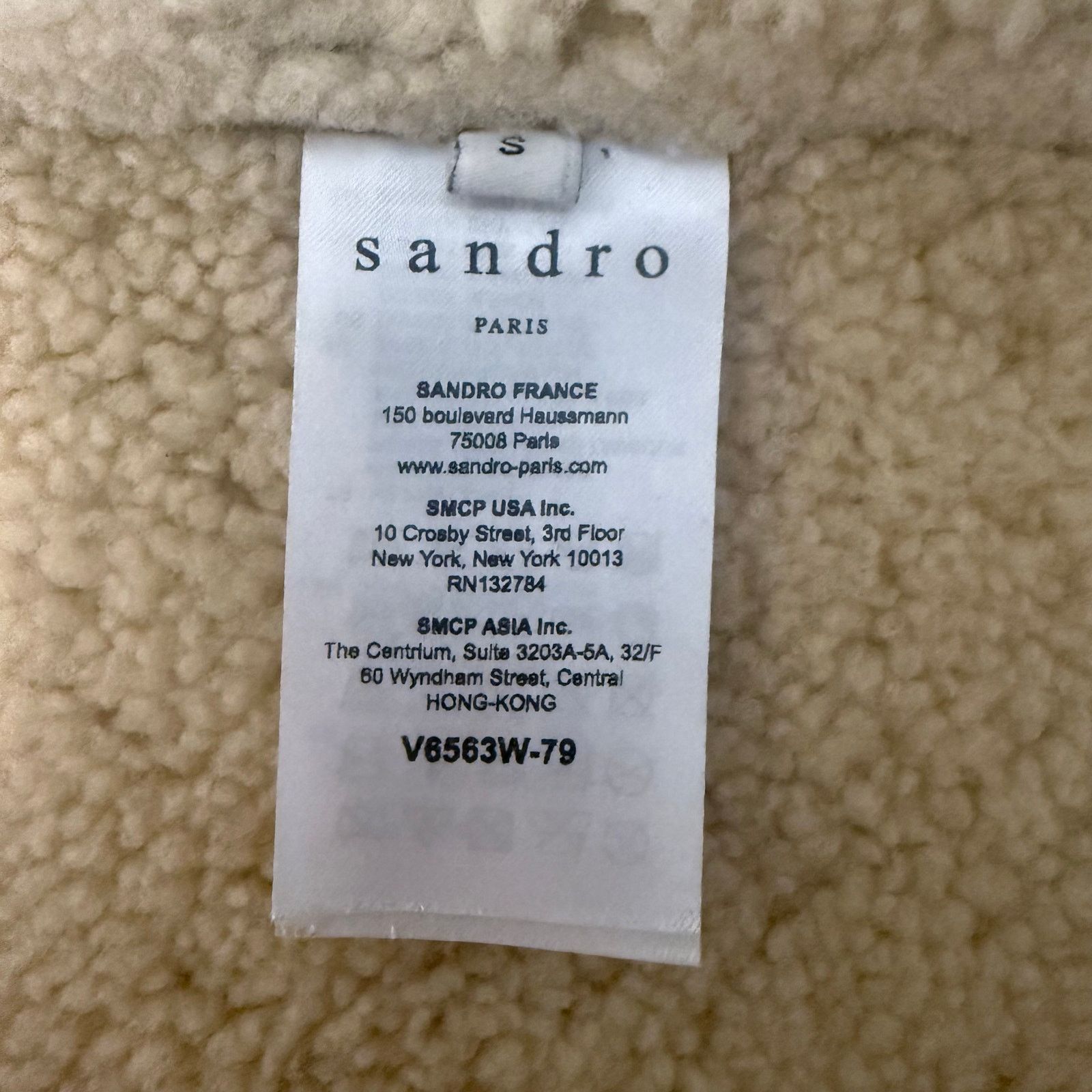 Sandro Sandro Brown Lamb Shearling Aviator Jacket Suede Leather Size US S / EU 44-46 / 1 - 6 Thumbnail