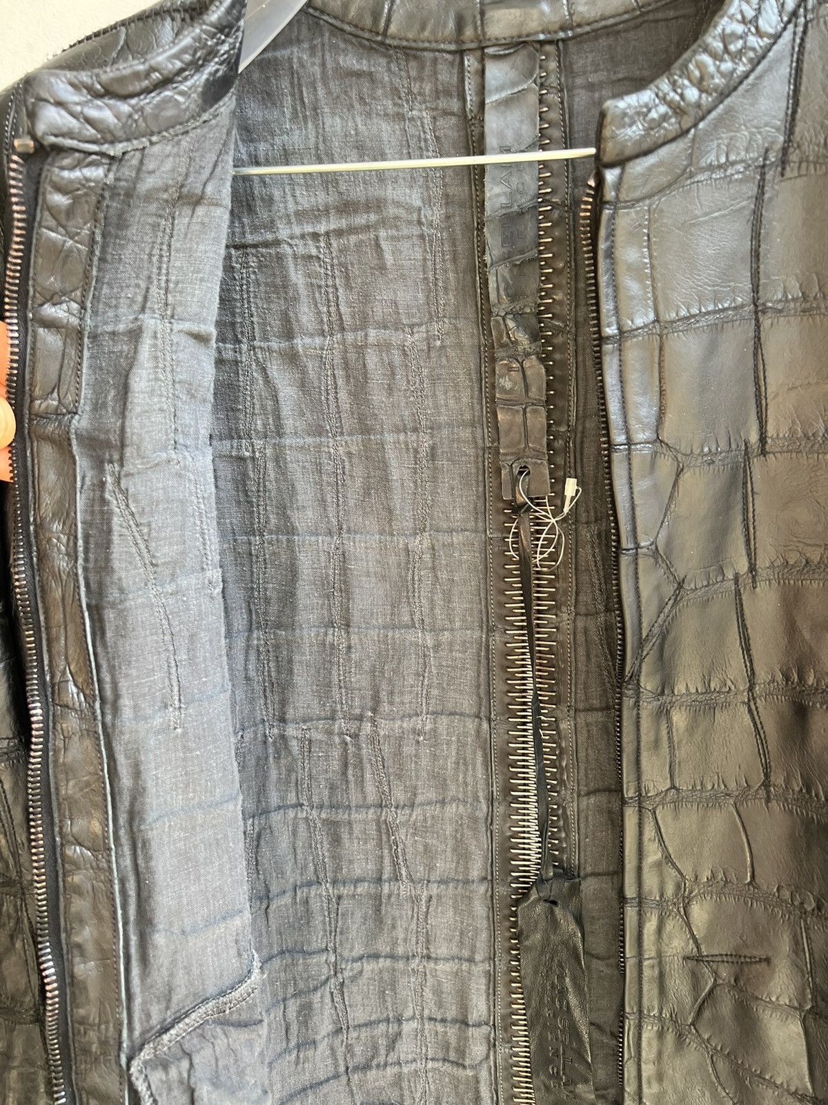 Isaac Sellam Experience black alligator jacket