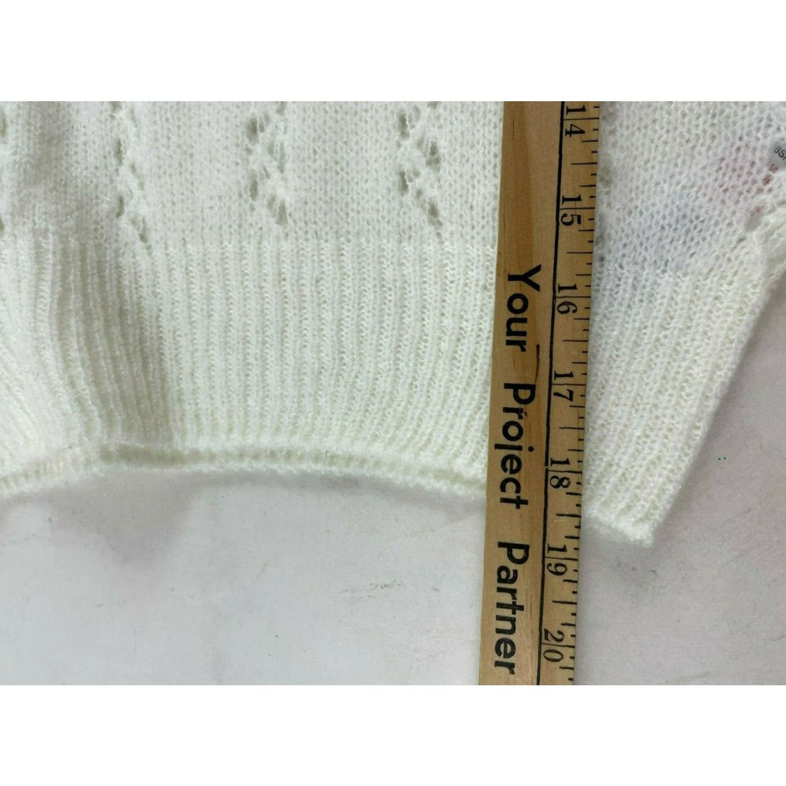 Topshop Topshop Sweater Women’s Size 4-6 Cream Crew Neck Pullover Open Knit NWT Cropped Size S / US 4 / IT 40 - 5 Thumbnail