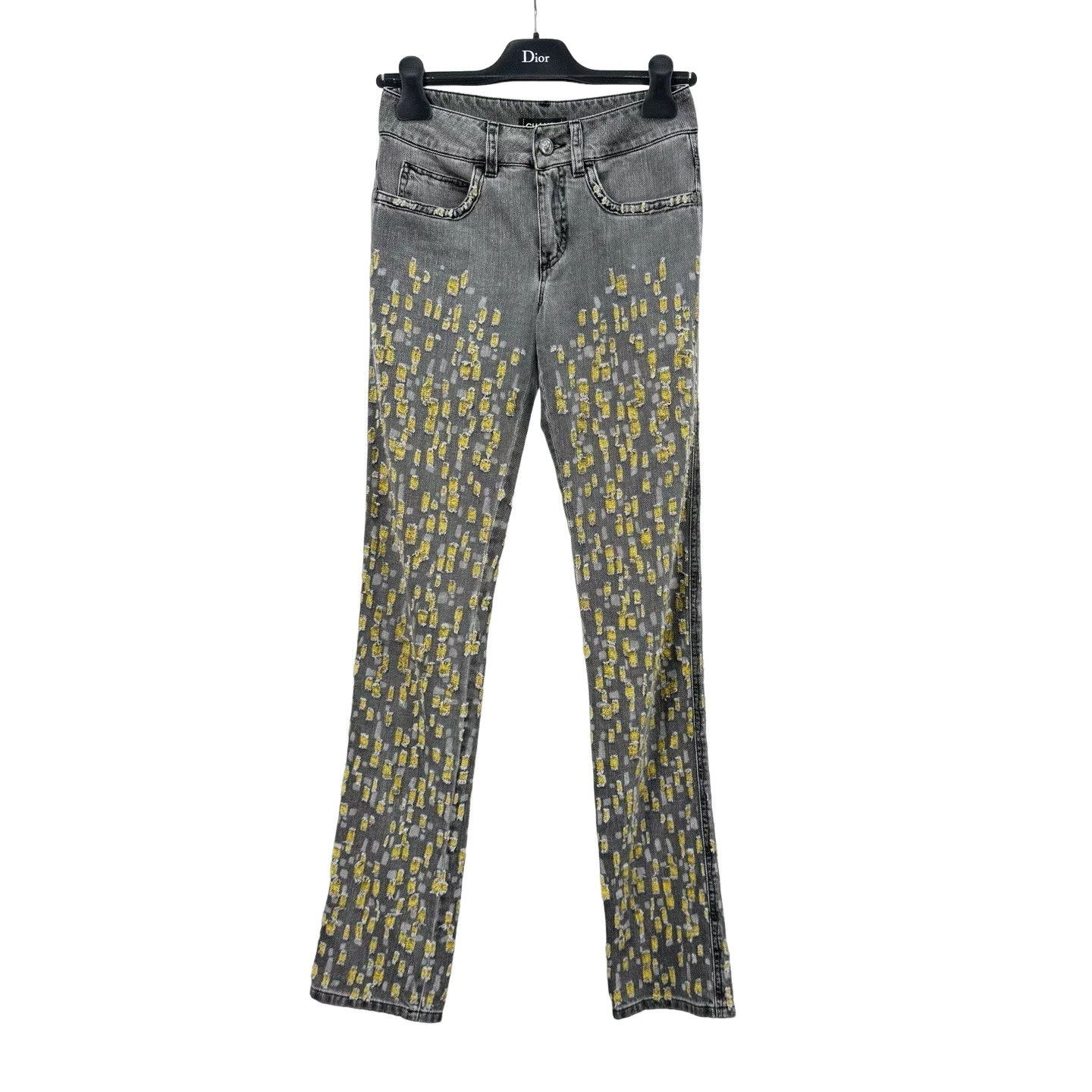 Chanel Chanel Floral Embroidery Jeans Size 34 Size 25" / US 0 / IT 36 - 1 Thumbnail