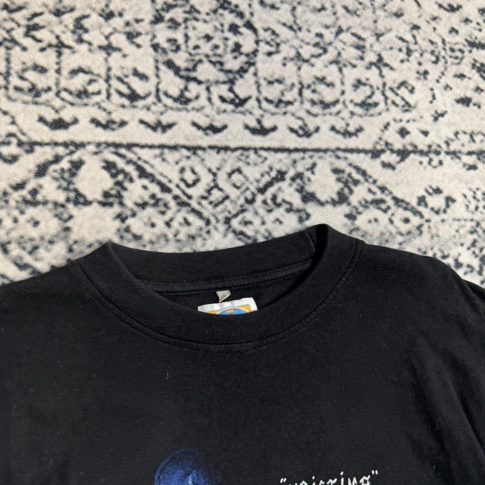 Vintage Black Cotton T-Shirt Size L Christina Matilda Art Sweden Size US L / EU 52-54 / 3 - 7 Thumbnail