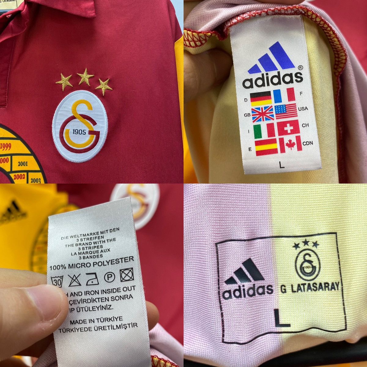 Vintage Adidas Galatasaray 2004 2005 Home Soccer Jersey/Shorts Set Size US L / EU 52-54 / 3 - 25 Thumbnail