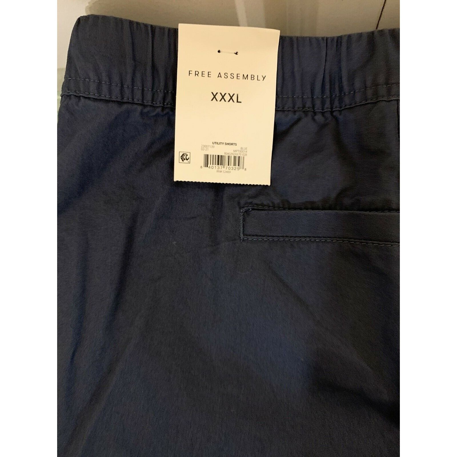 Other Free Assembly Men’s Sz 3XL Blue Flat Front E-Waist Utility D Size US 44 / EU 60 - 1 Thumbnail