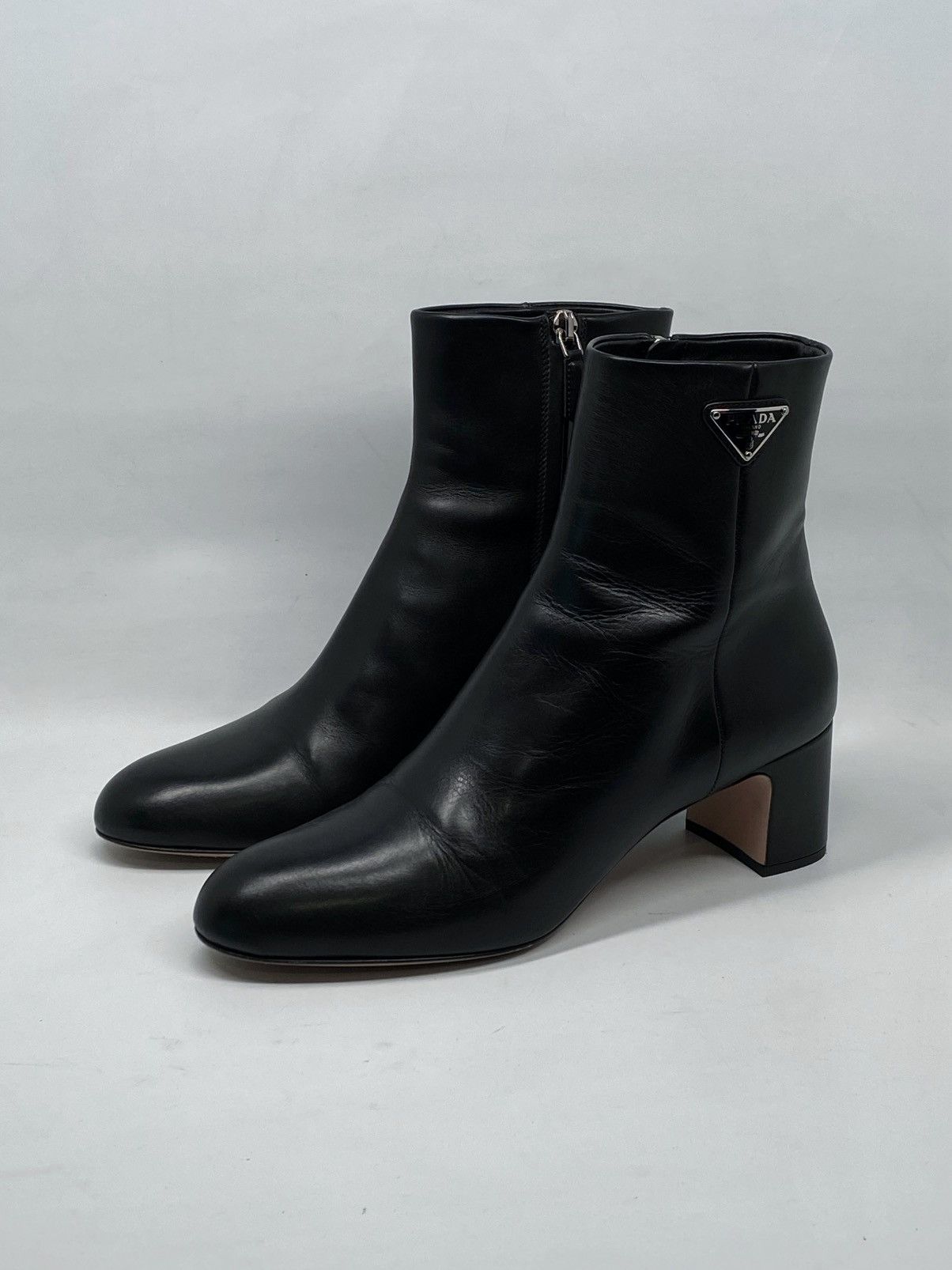 Prada Prada Leather Zip Ankle-Booties Size US 7 / IT 37 - 5 Thumbnail