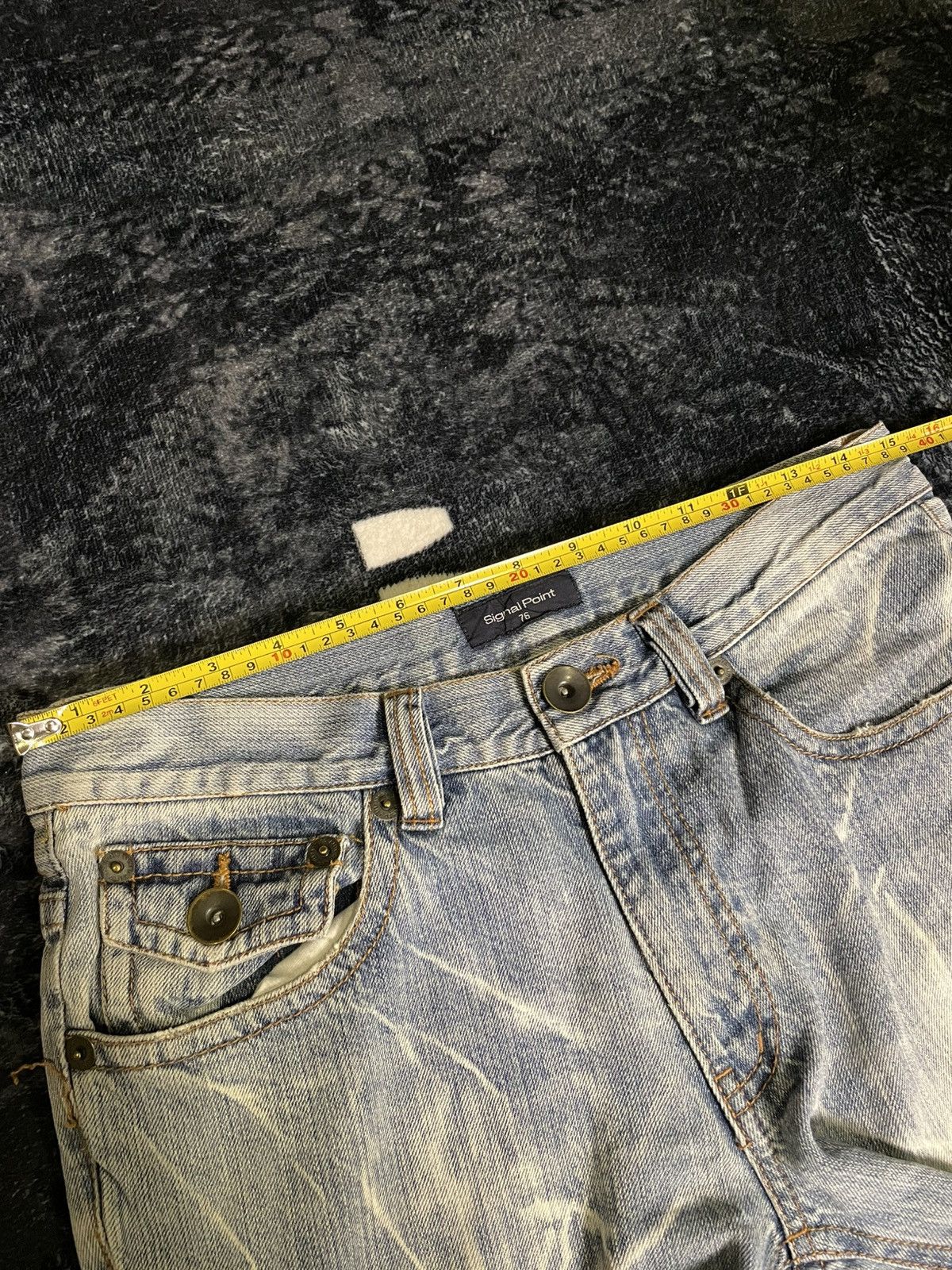 Japanese Brand Signal Point Twisted Leg Thunder Washed Denim Size US 30 / EU 46 - 13 Thumbnail