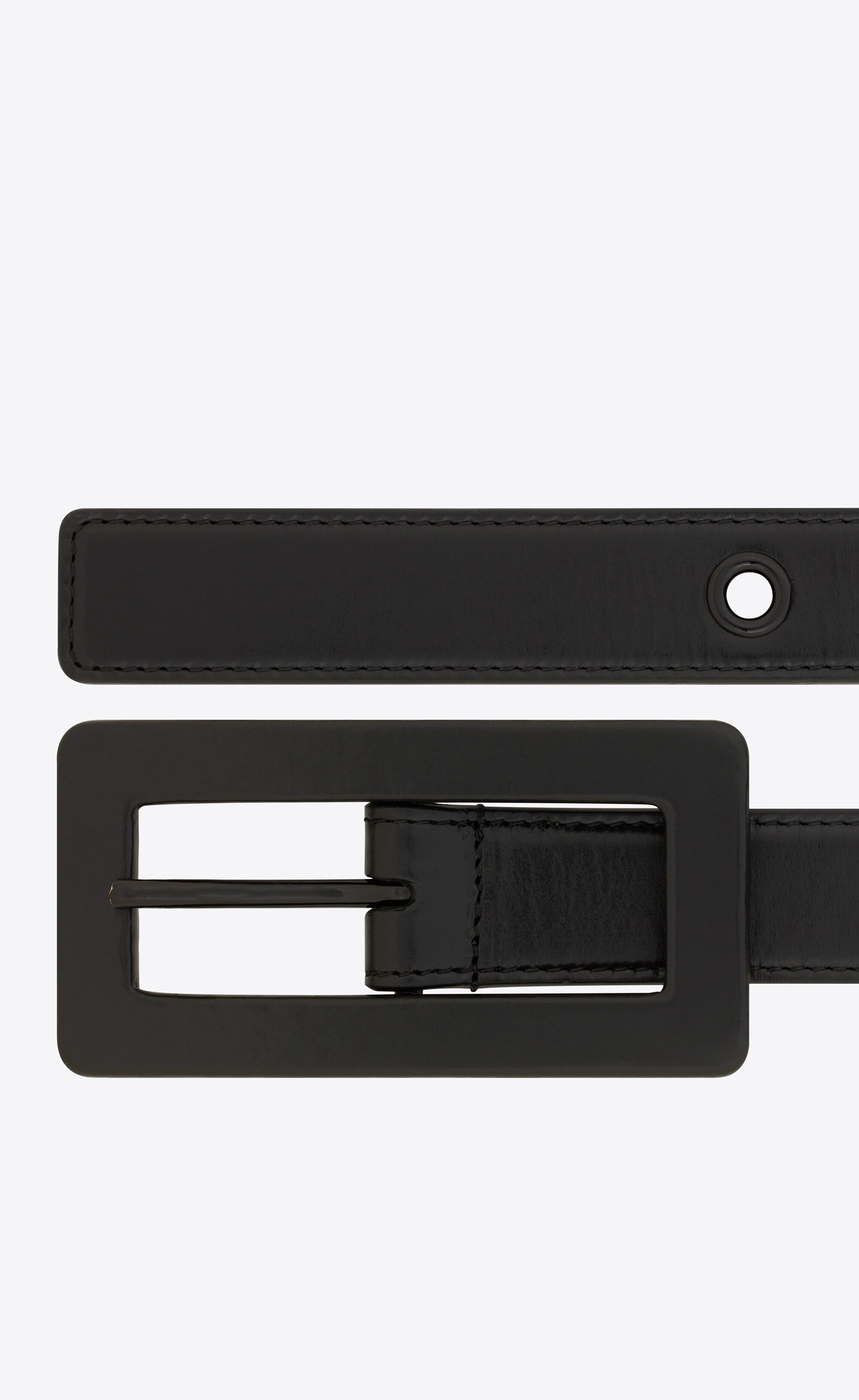 Saint Laurent Paris o1s1wg111224 Size: 100 / Rectangular Buckle Thin Belt Size ONE SIZE - 3 Thumbnail