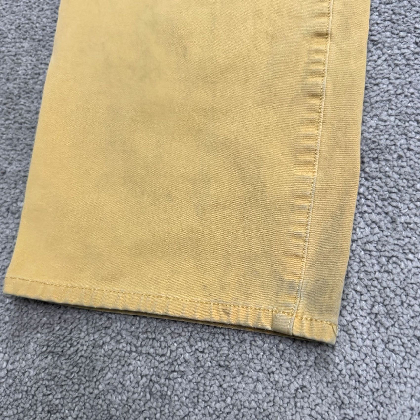 Bonobos Bonobos Chino Pants Mens 33x32 Yellow Straight Leg Flat Front Casual Cotton Size US 33 - 7 Thumbnail