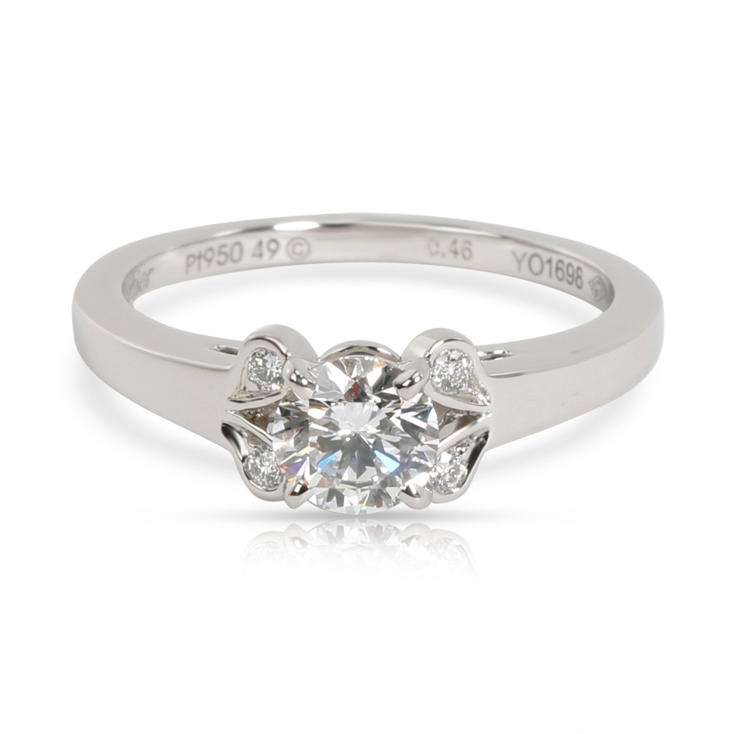 Cartier Ballerine Diamond Engagement Ring in Platinum GIA D VVS1 0.49 CTW