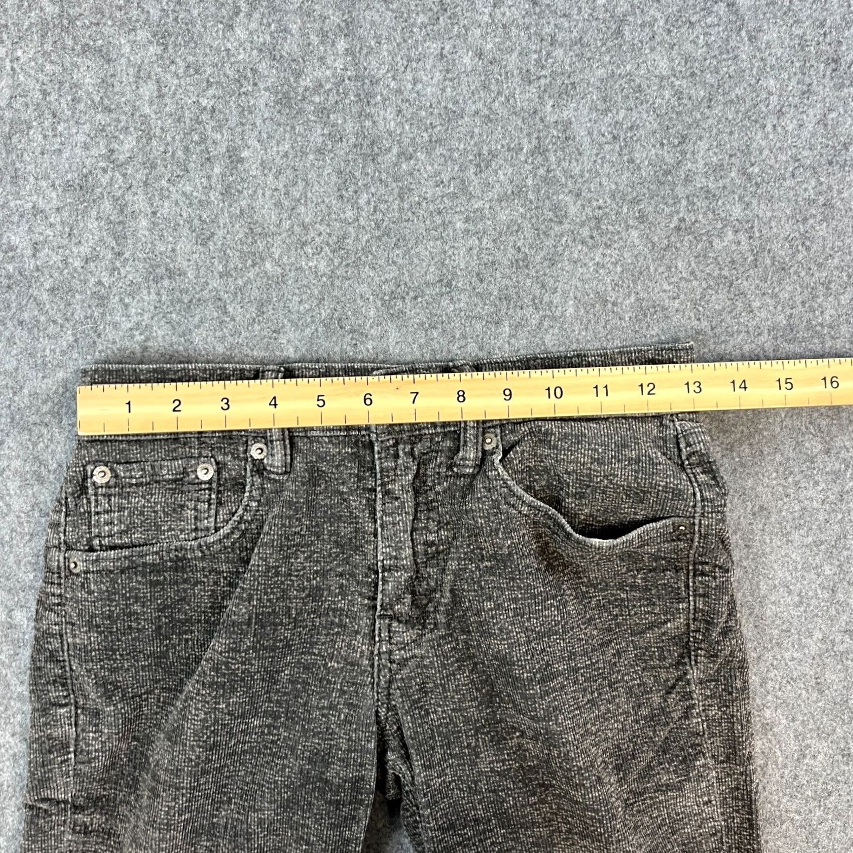 Levi's Levi's 511 Jeans Slim Skinny Corduroy 27 Grey Acid Wash Stretch Denim Mens Low Rise 5-Pocket Modern Improves Comfort Size US 27 - 6 Thumbnail