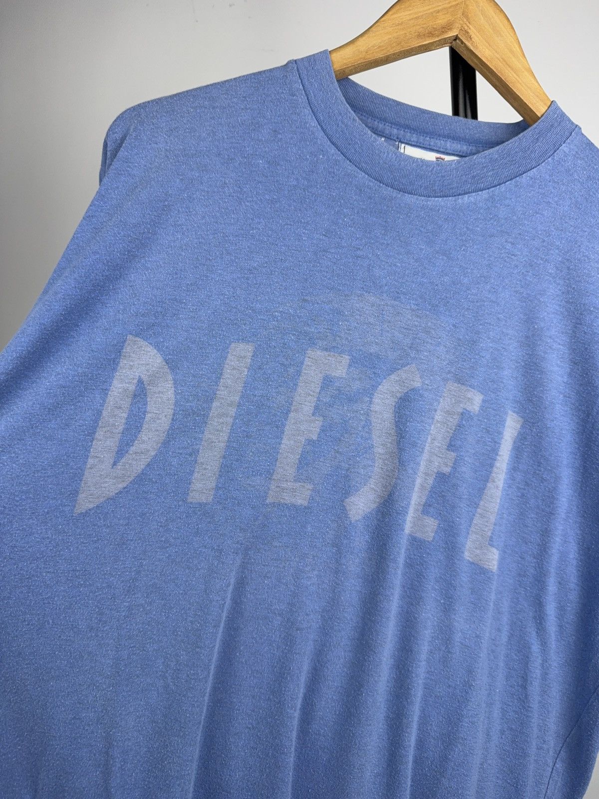 Diesel Archive 90s Retro Vintage Diesel Faded Logo T-Shirt Y2K Blue Size US M / EU 48-50 / 2 - 3 Thumbnail