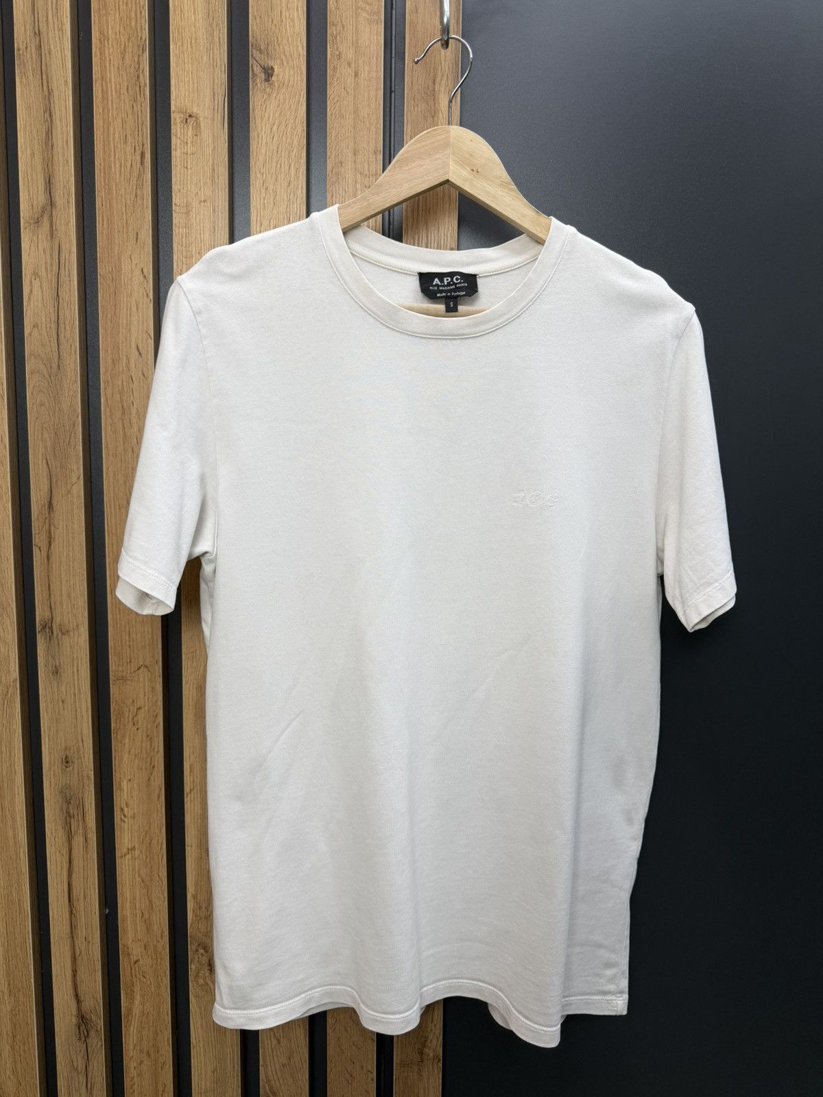 A.P.C. A.P.C. Rue Madame Paris Logo T-Shirt Pale Pink Size S Size US S / EU 44-46 / 1 - 1 Thumbnail