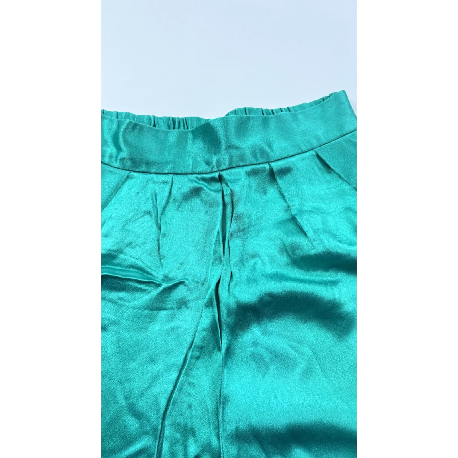 Vintage VINTAGE Rothschild Lilli Ann Pants Womens Small Green Satin Tapered 80s Size 40" / US 18 - 4 Thumbnail