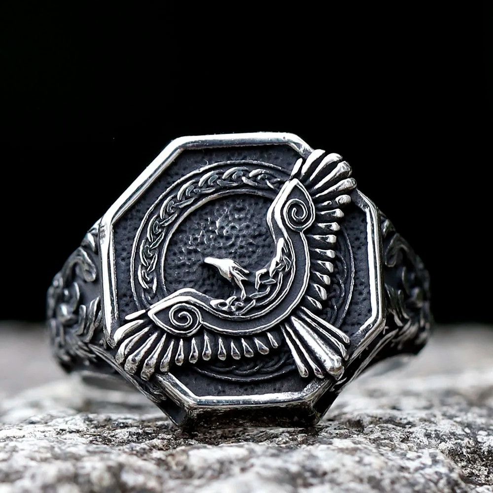Jewelry Mythology Flying Eagle Ring Streetwear Jewelry Fashion Gift Size ONE SIZE - 2 Thumbnail