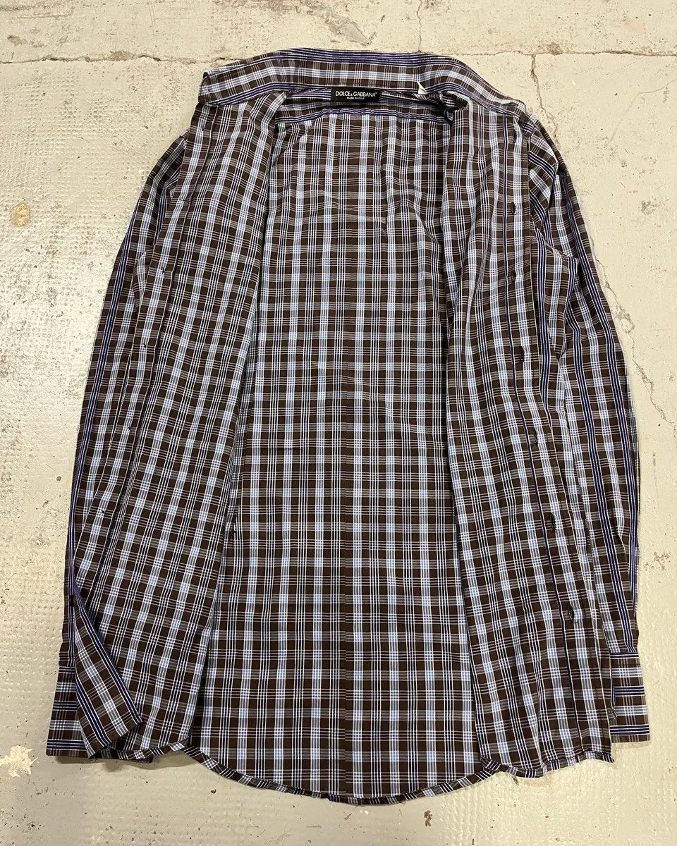 Dolce & Gabbana AW2006 Dolce & Gabbana Navy Checkered Plaid Shirt Size US M / EU 48-50 / 2 - 8 Thumbnail