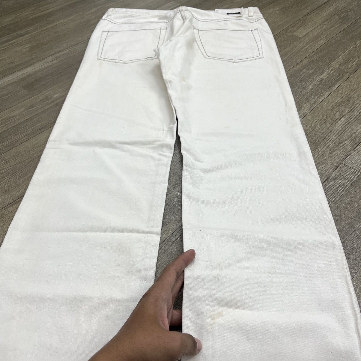 Miu Miu Vintage Miu Miu Prada Luxury White Denim Jeans Size US 34 / EU 50 - 14 Thumbnail