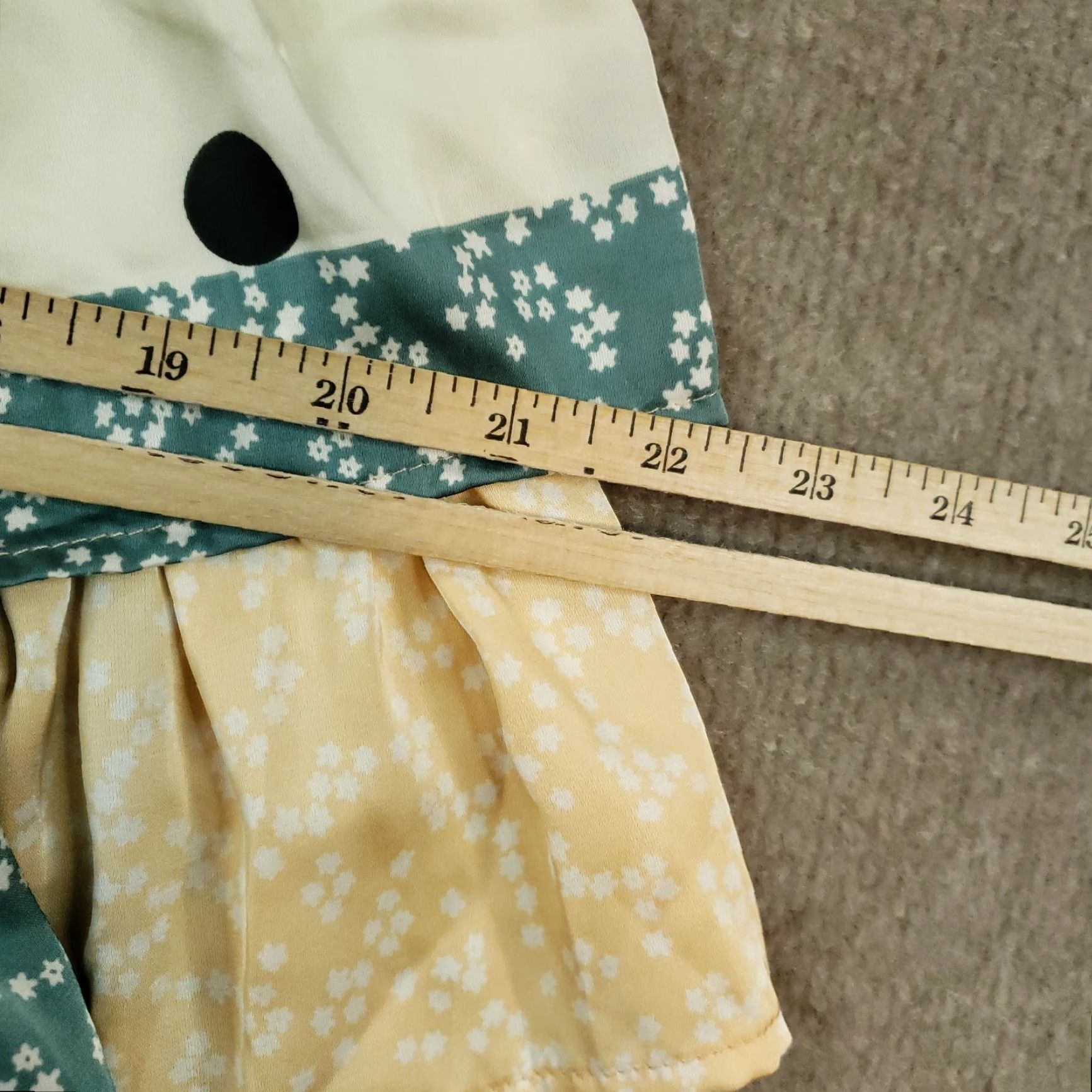 Vintage Womens Skirt Blue Beige Polka Dot XS Extra Small Size 26" / US 2 / IT 38 - 4 Thumbnail