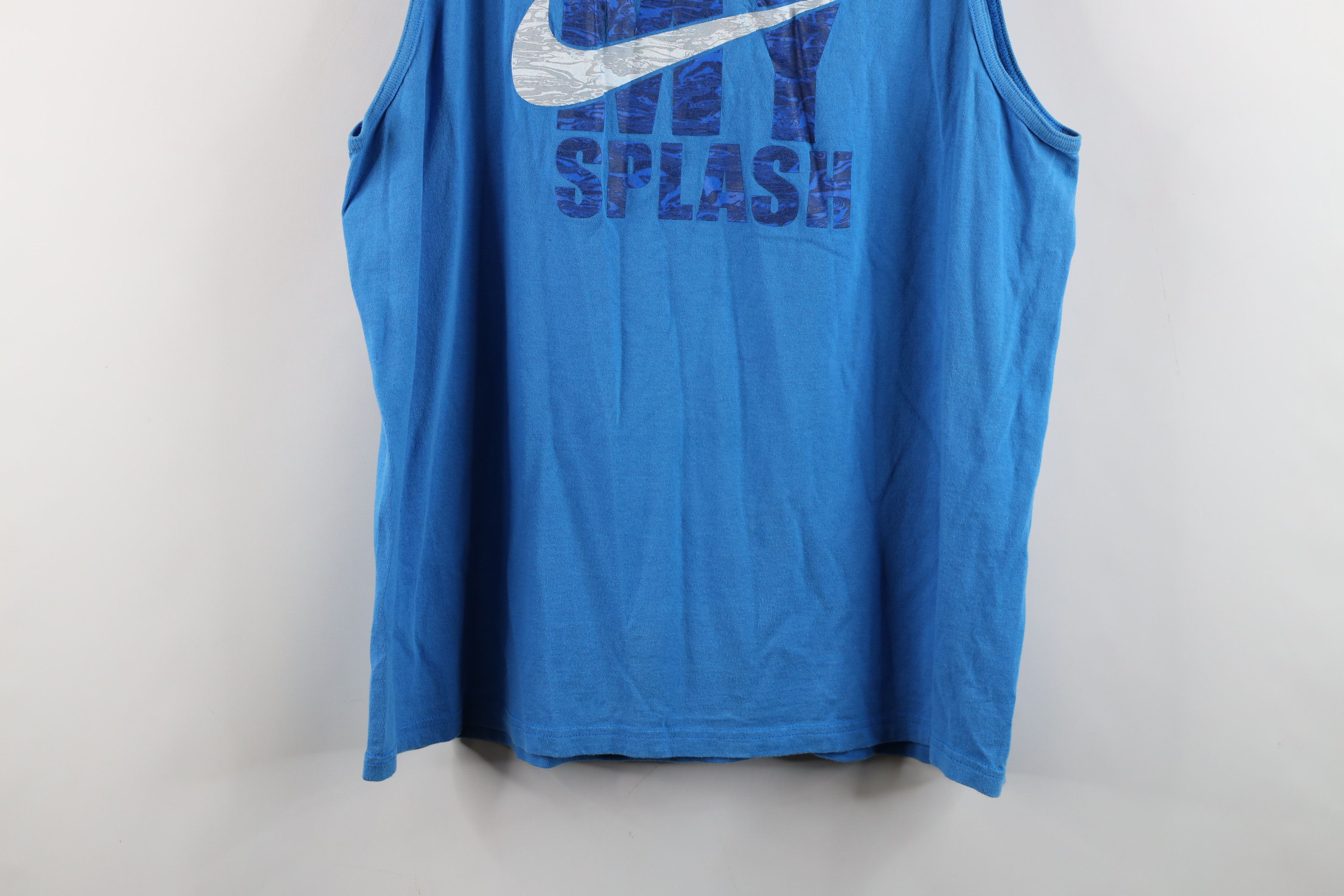 Nike × Vintage Vintage Nike Swim My Splash Tank Top T-Shirt Blue Cotton Size US L / EU 52-54 / 3 - 12 Thumbnail