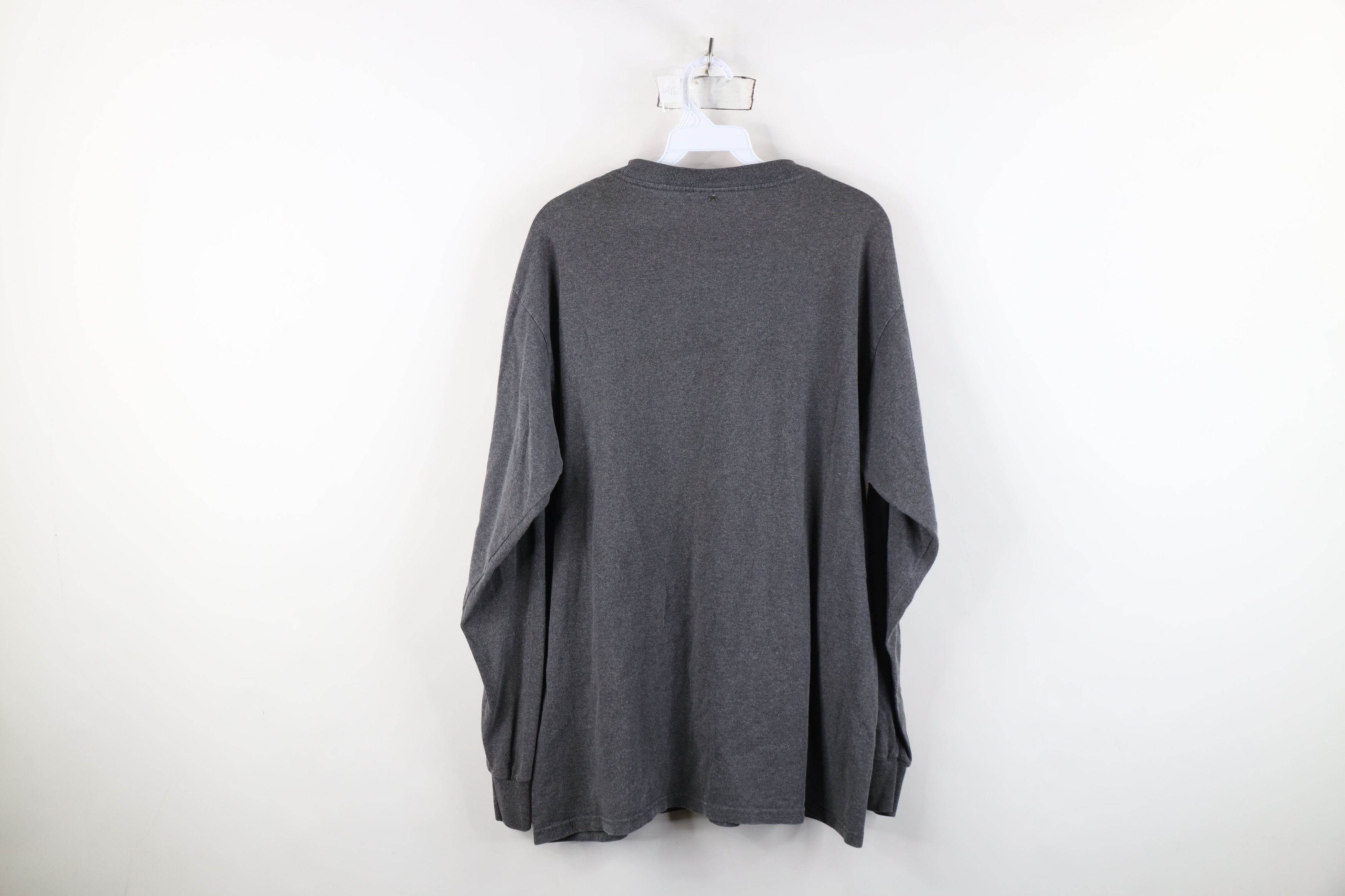 Reebok Vintage 90s Reebok Spell Out Long Sleeve T-Shirt Gray Cotton Size US M / EU 48-50 / 2 - 11 Thumbnail