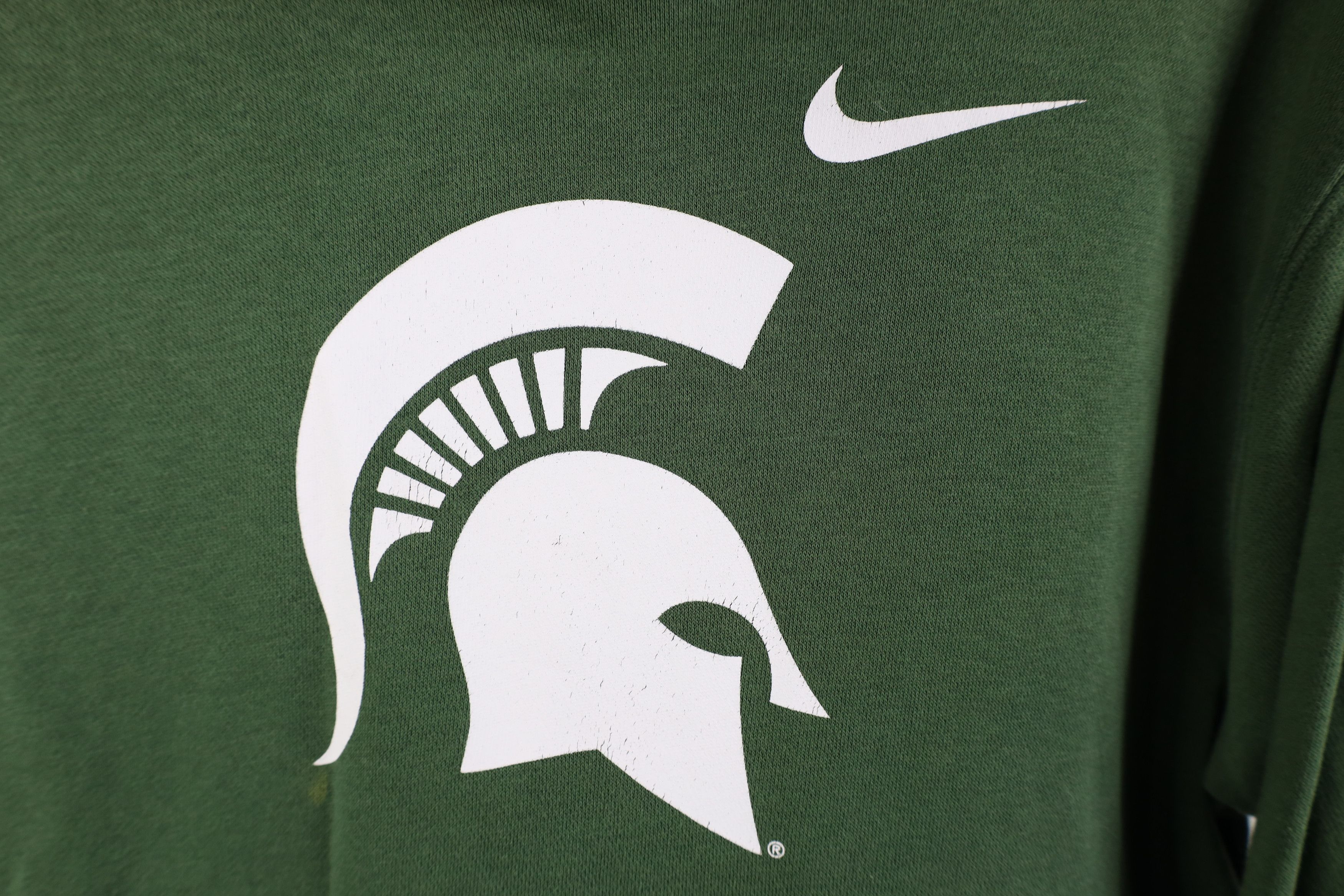 Nike Vintage Nike Swoosh Michigan State University Hoodie Green Size US M / EU 48-50 / 2 - 4 Thumbnail